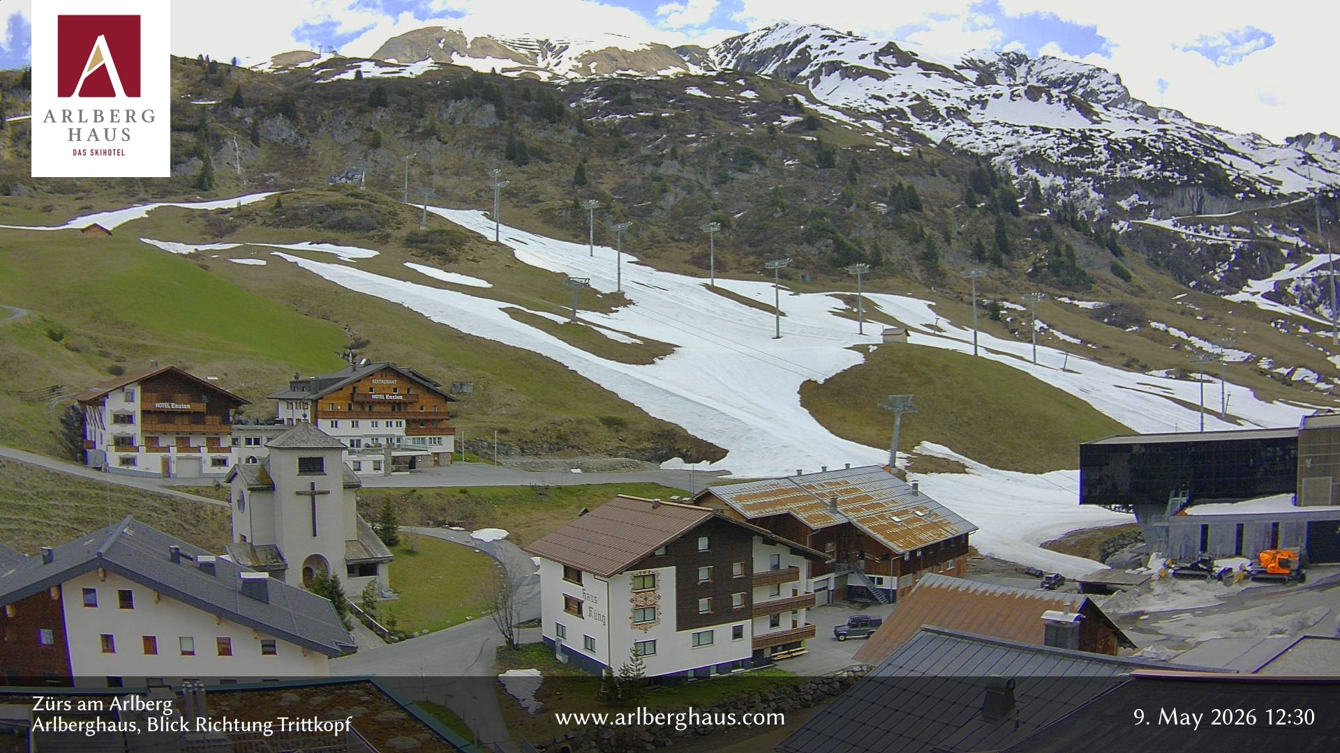 Archived image Webcam Arlberghaus at Zuers