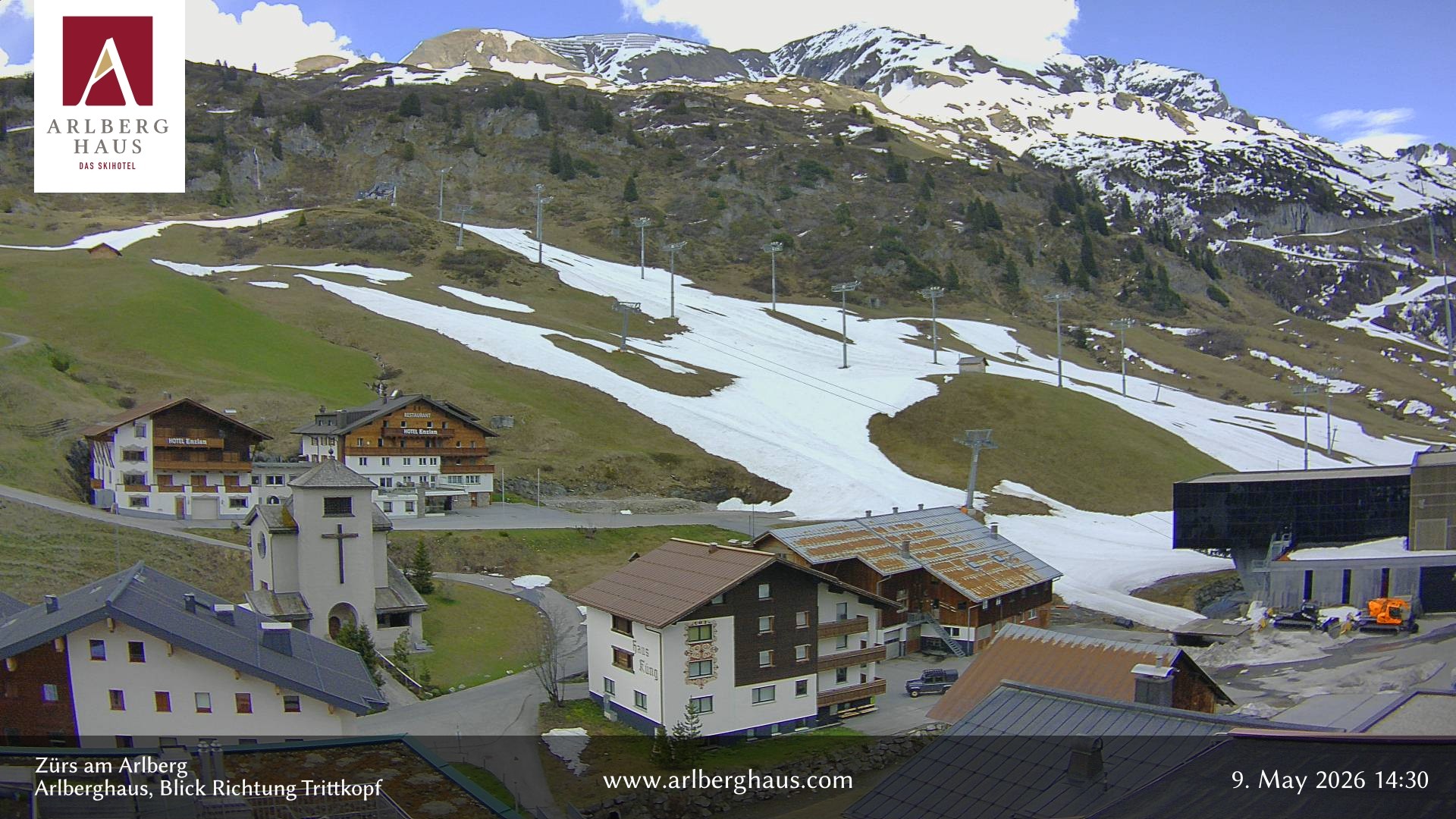 Archived image Webcam Arlberghaus at Zuers