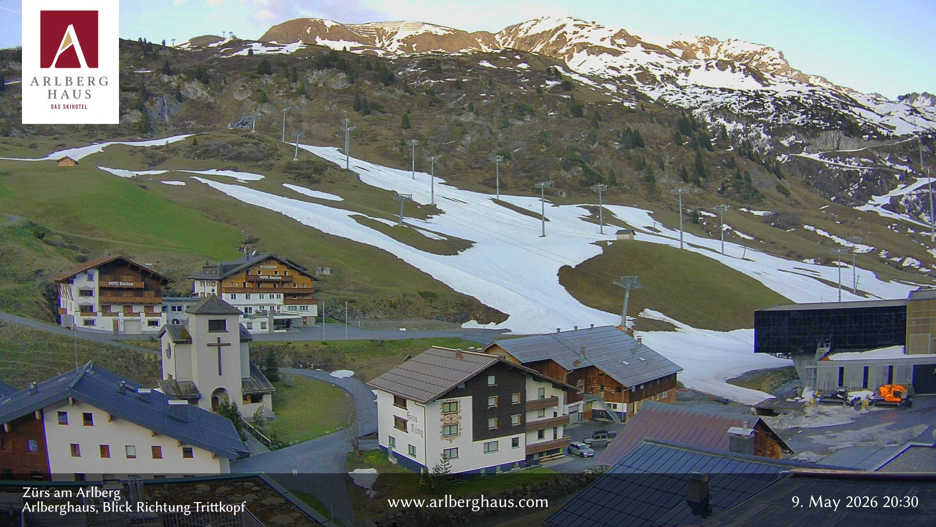Archived image Webcam Arlberghaus at Zuers