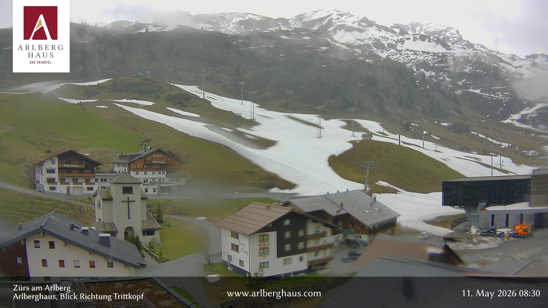 Archiv Foto Webcam Zürs: Hotel Arlberghaus