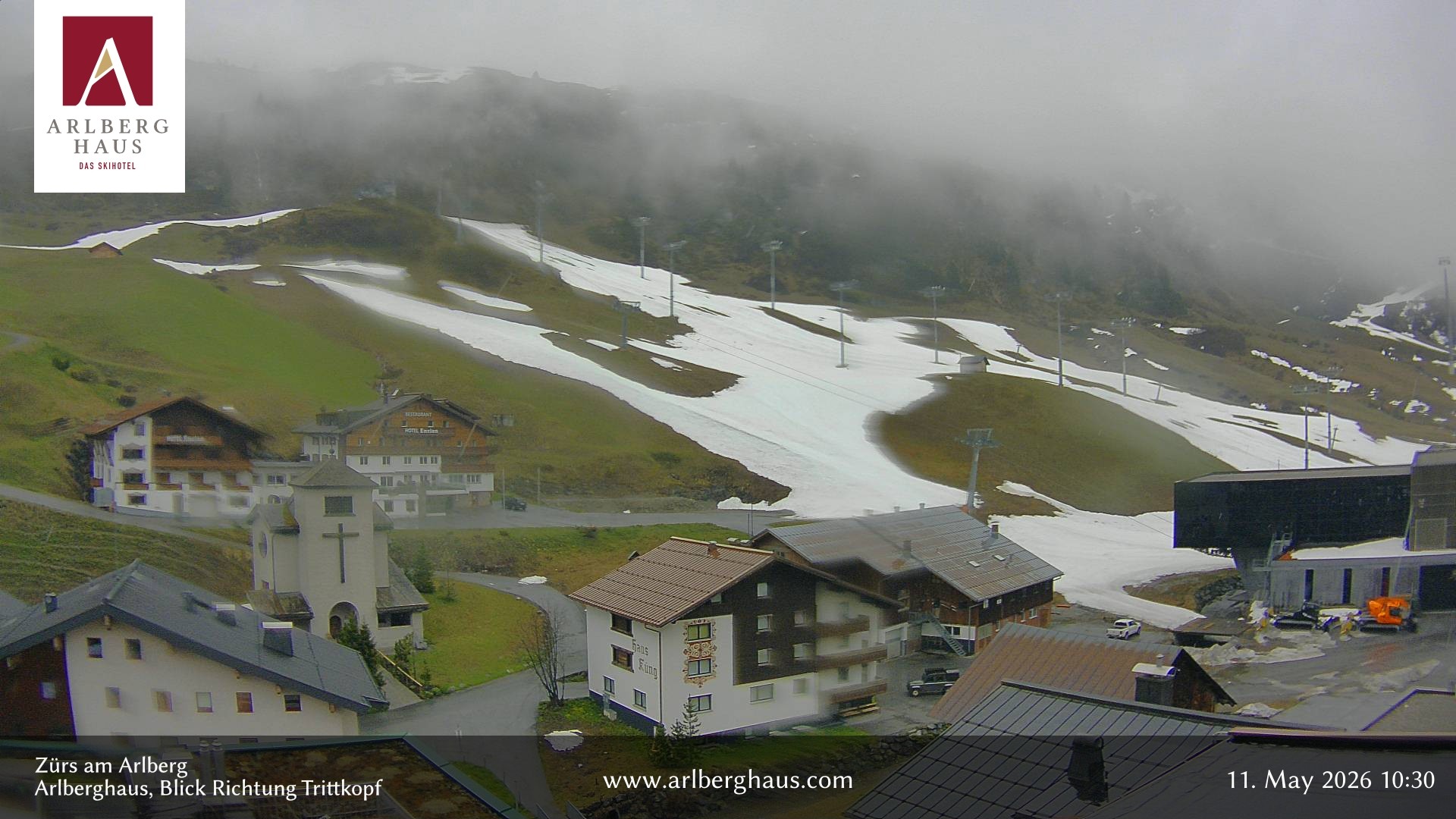 Archiv Foto Webcam Zürs: Hotel Arlberghaus