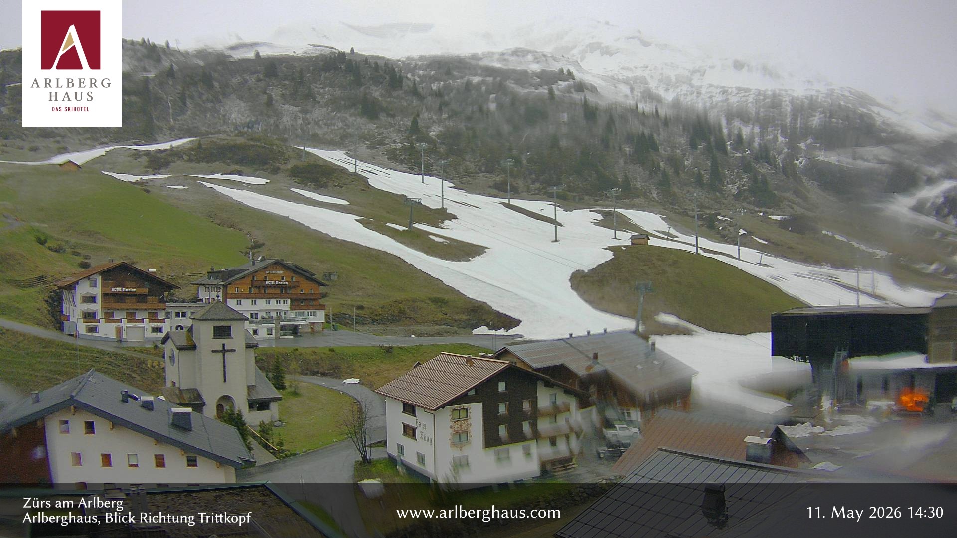 Archiv Foto Webcam Zürs: Hotel Arlberghaus