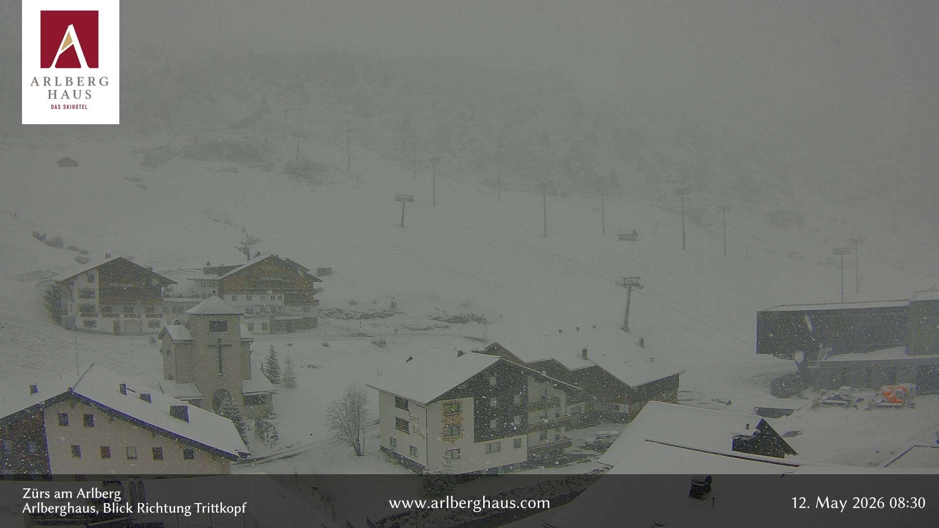 Archiv Foto Webcam Zürs: Hotel Arlberghaus