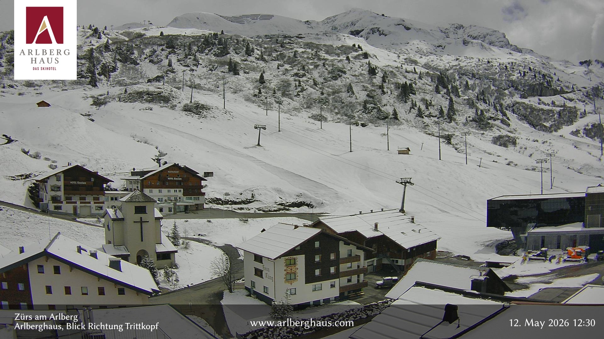 Archiv Foto Webcam Zürs: Hotel Arlberghaus