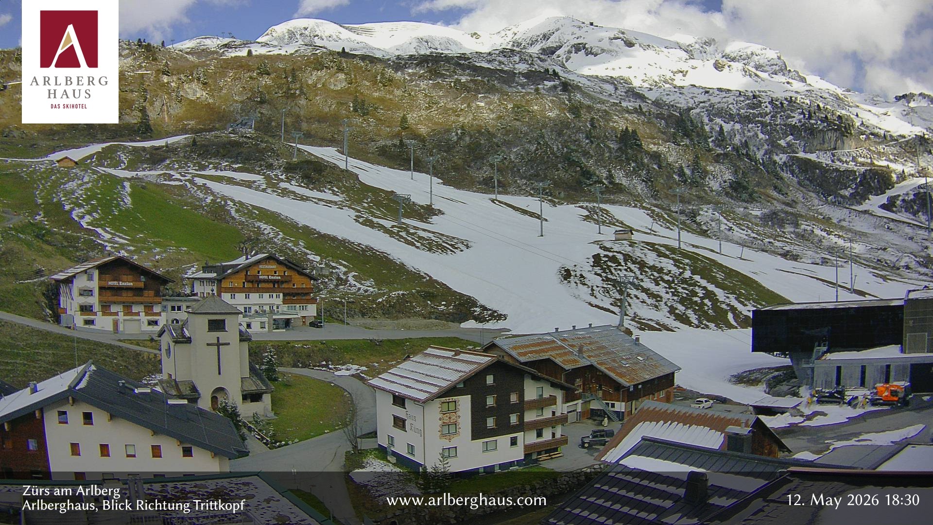 Archiv Foto Webcam Zürs: Hotel Arlberghaus