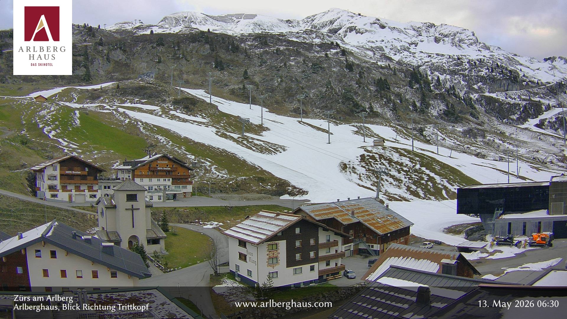 Archived image Webcam Arlberghaus at Zuers
