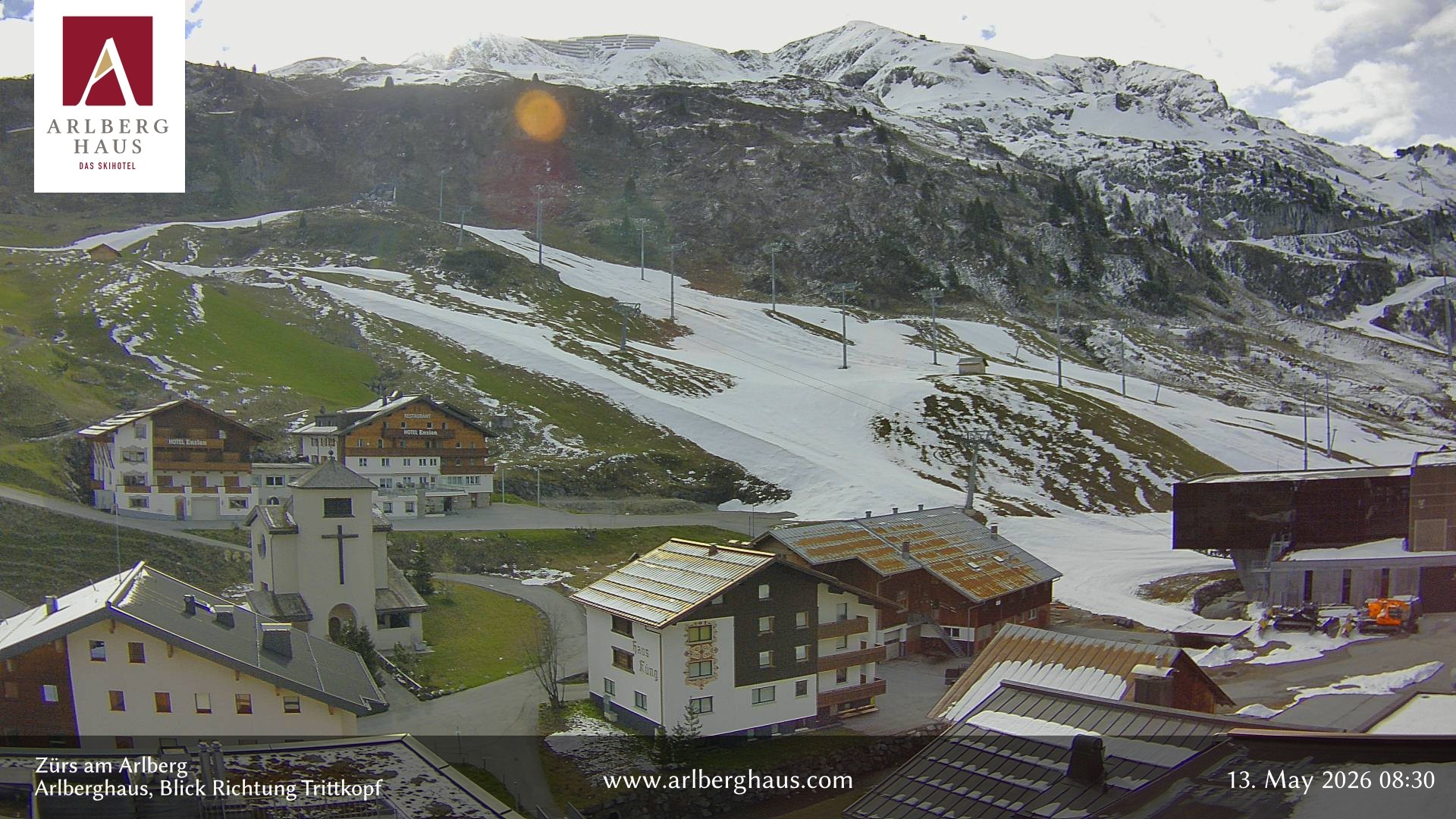 Archived image Webcam Arlberghaus at Zuers