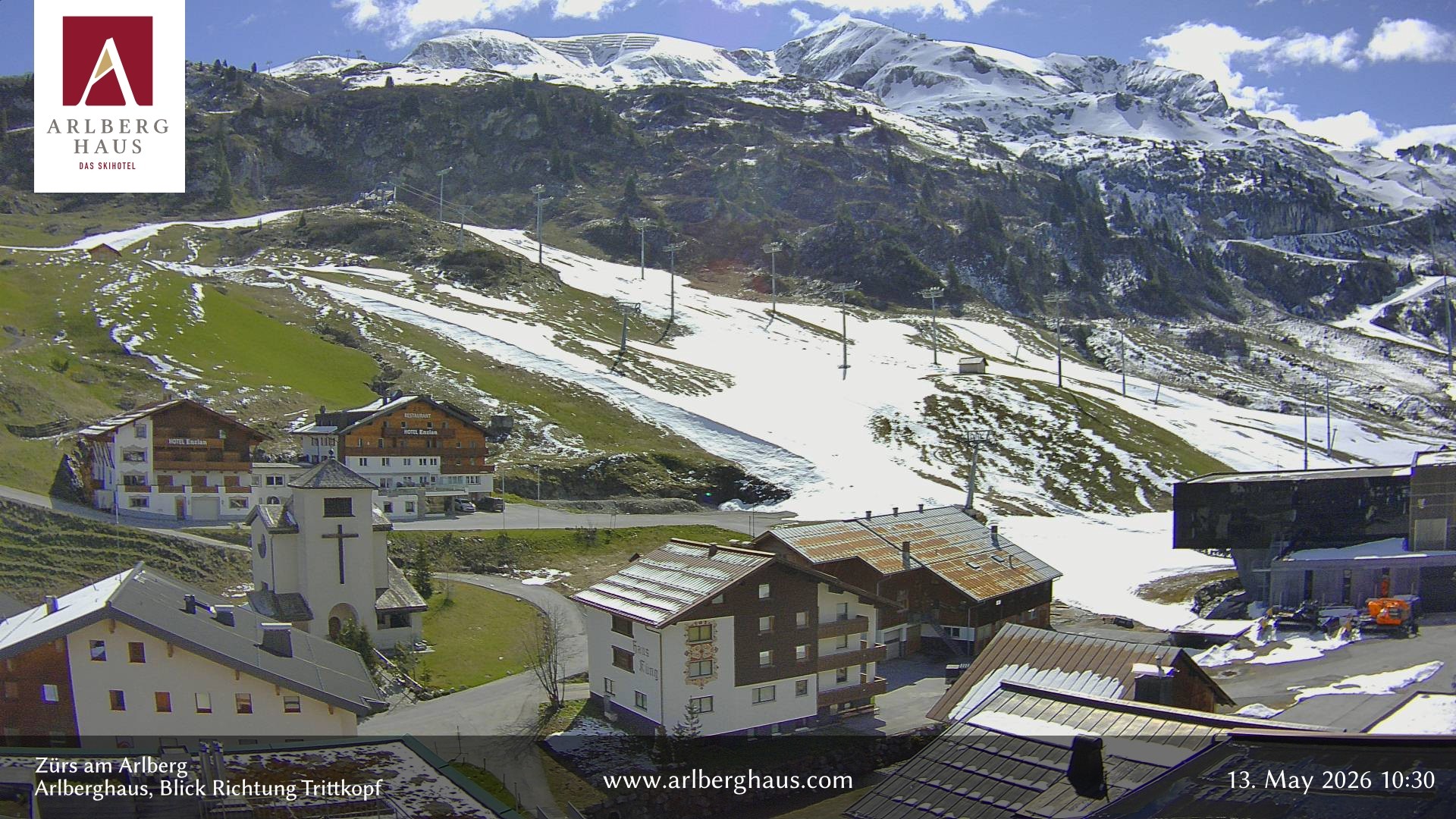 Archived image Webcam Arlberghaus at Zuers