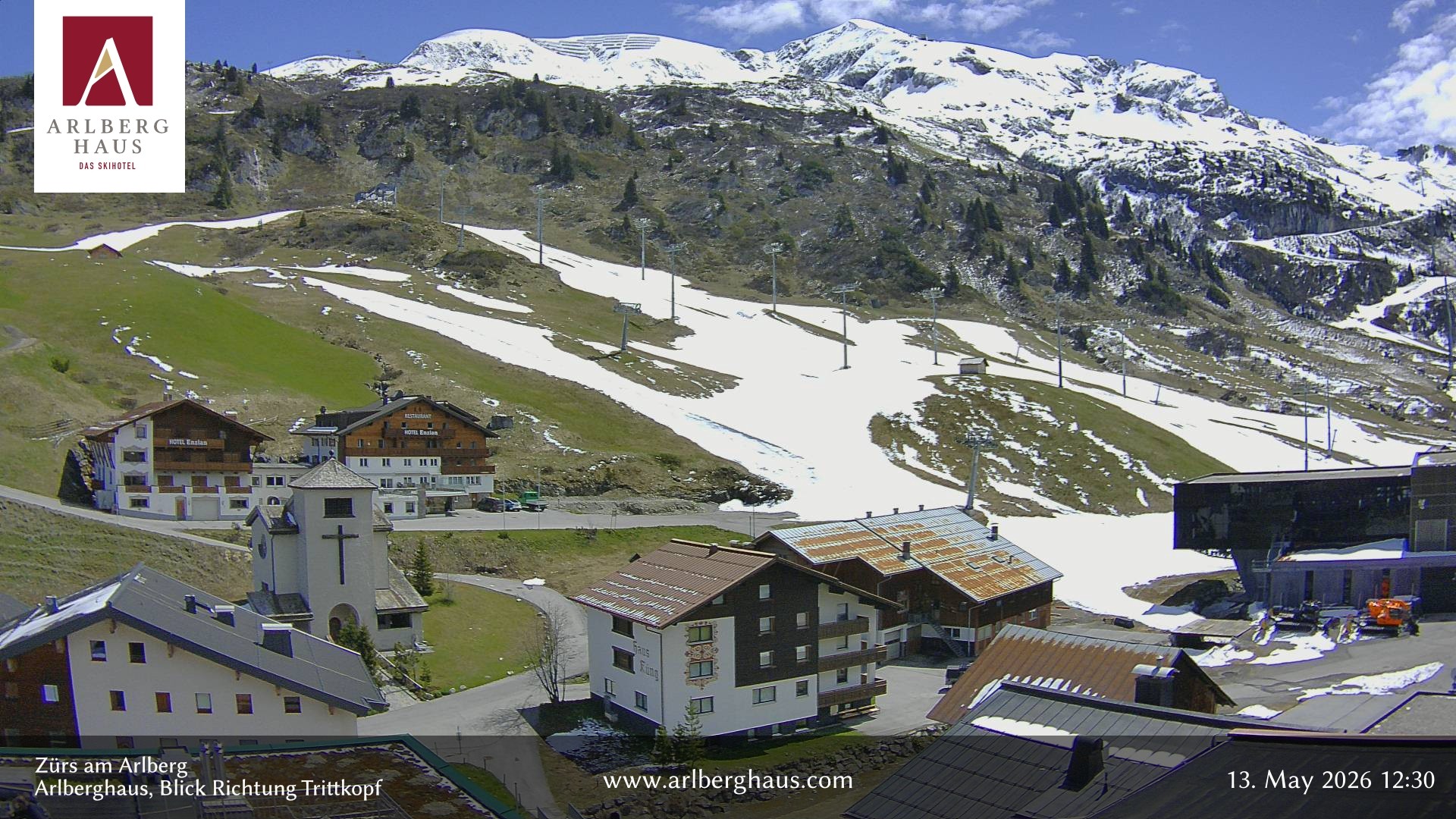 Archived image Webcam Arlberghaus at Zuers