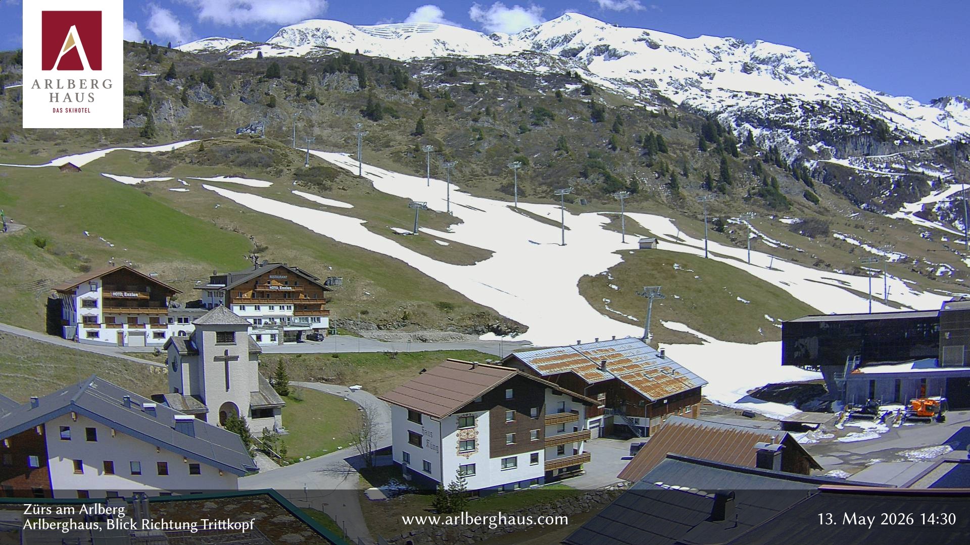 Archived image Webcam Arlberghaus at Zuers