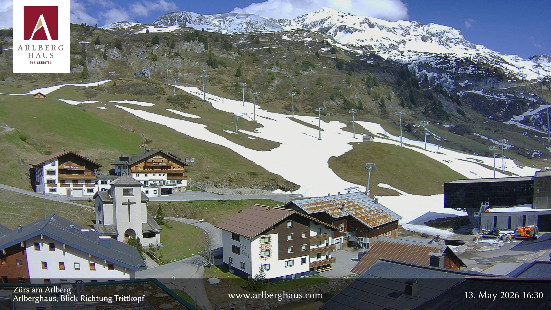 Archived image Webcam Arlberghaus at Zuers