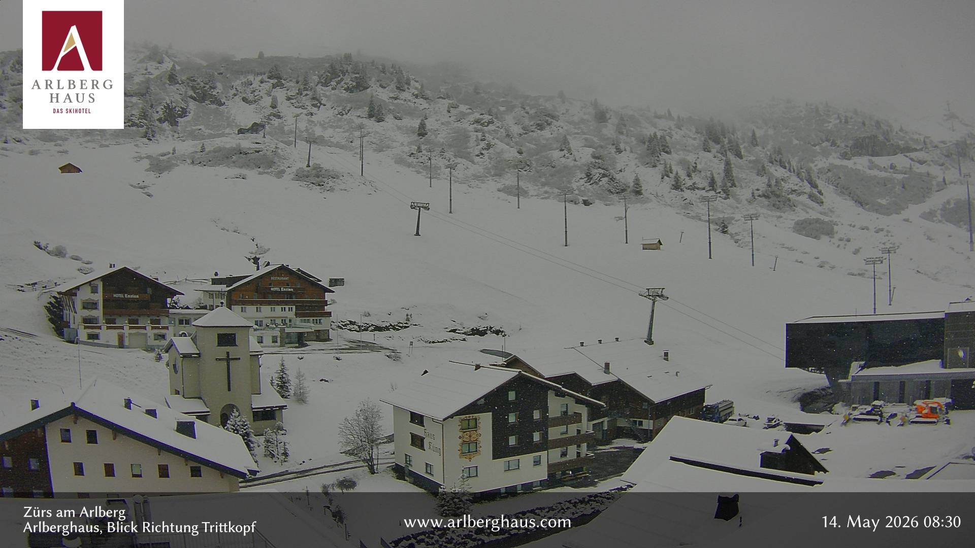 Archived image Webcam Arlberghaus at Zuers