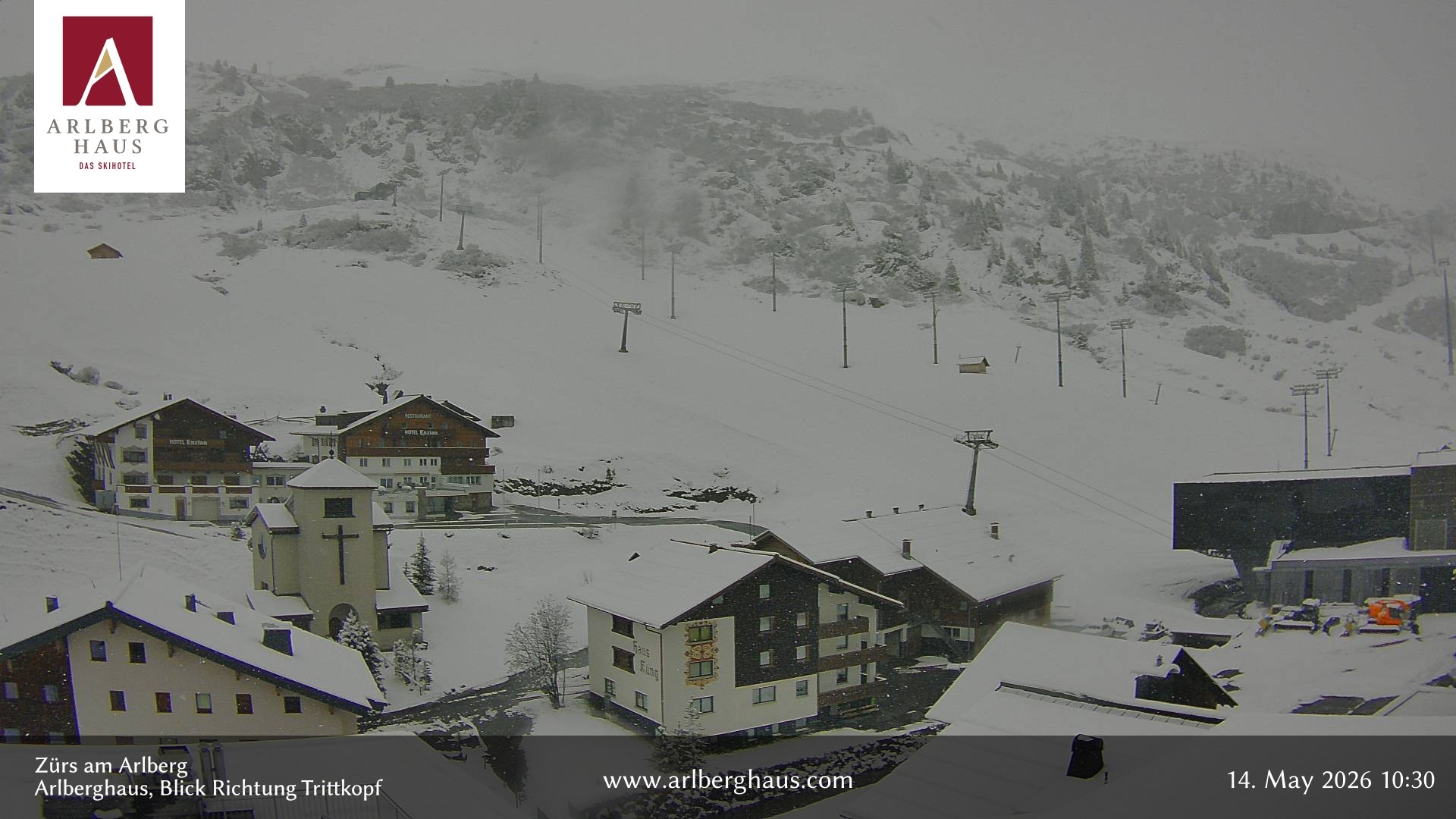 Archived image Webcam Arlberghaus at Zuers