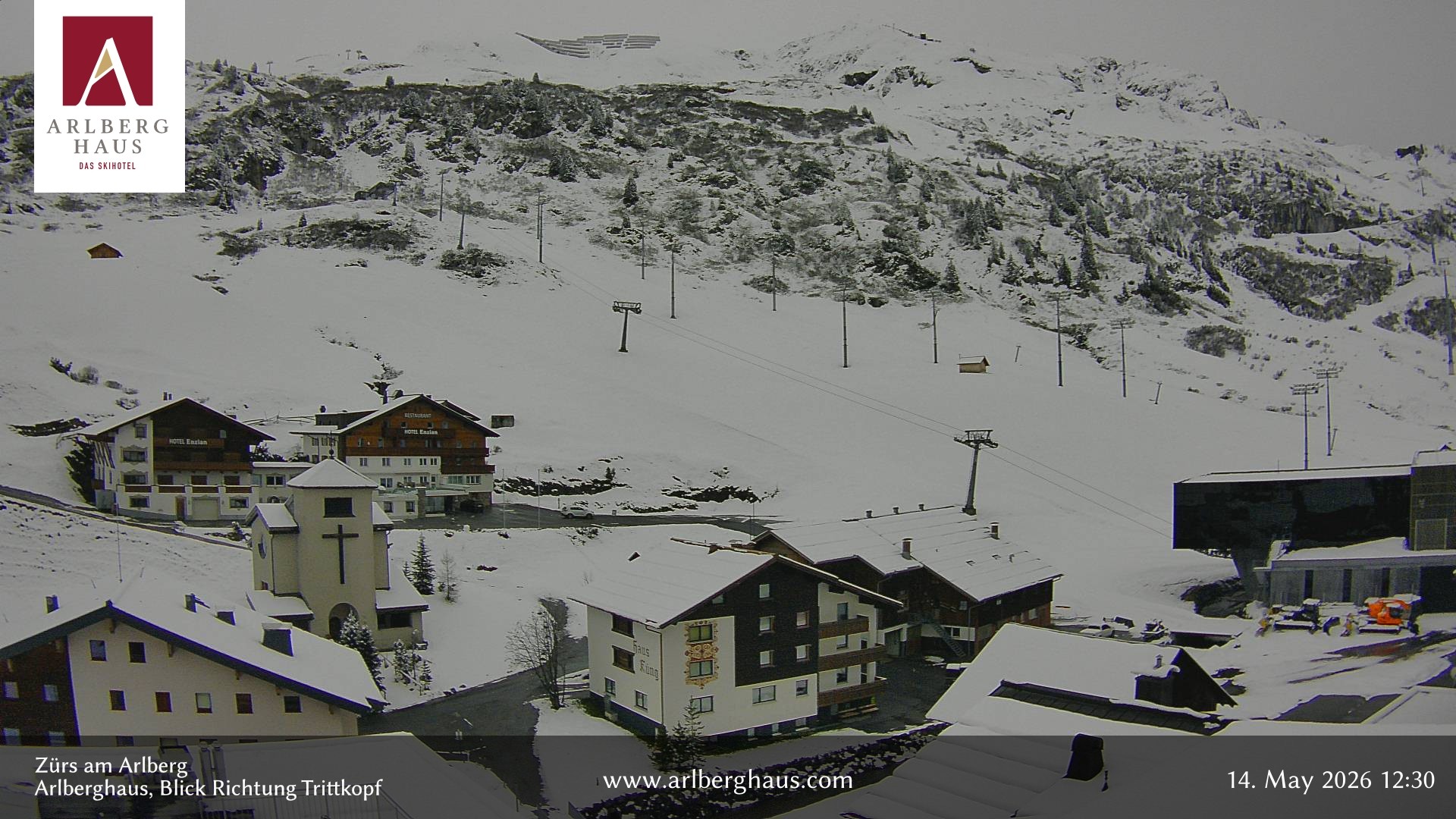 Archived image Webcam Arlberghaus at Zuers