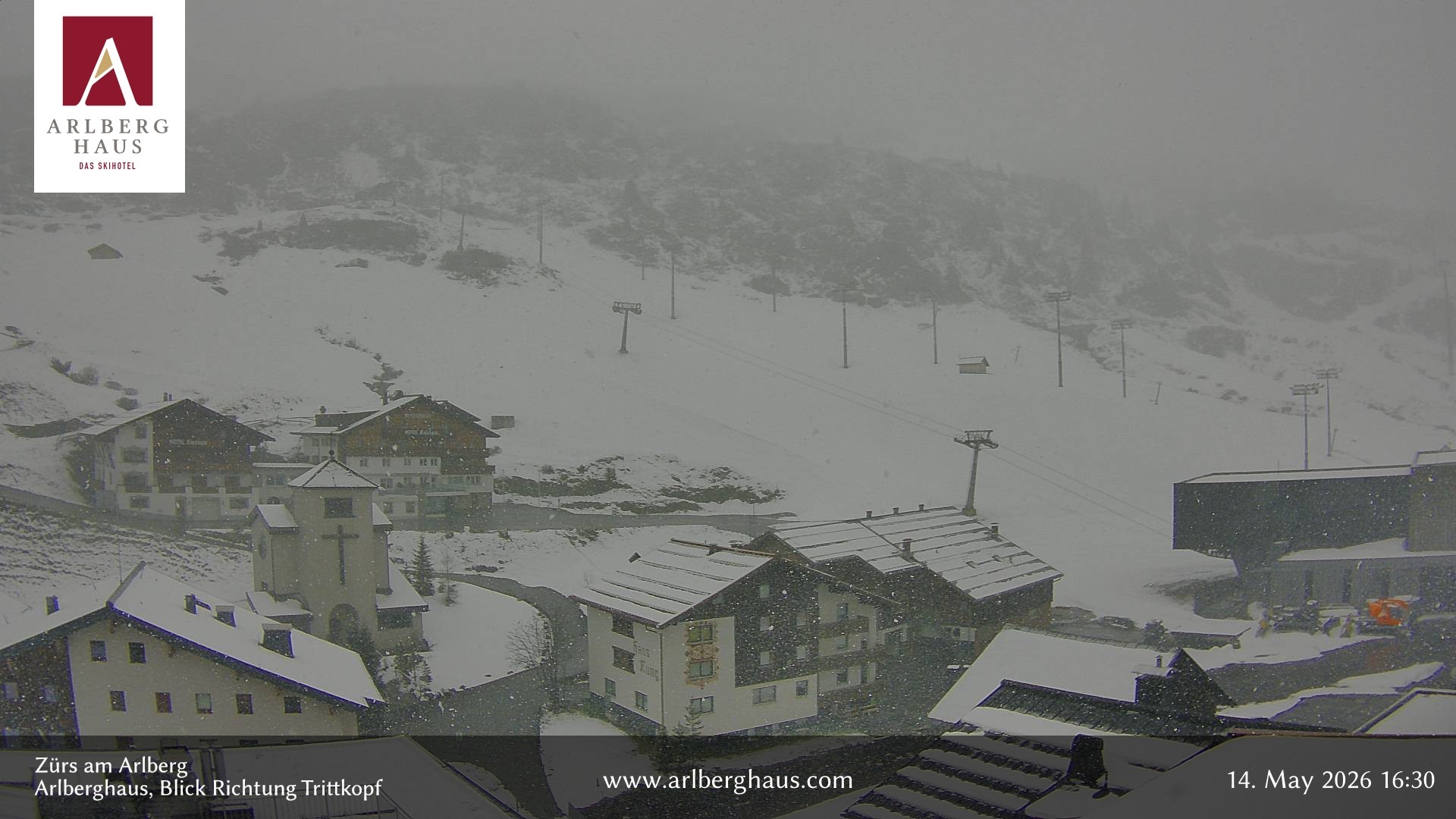 Archived image Webcam Arlberghaus at Zuers