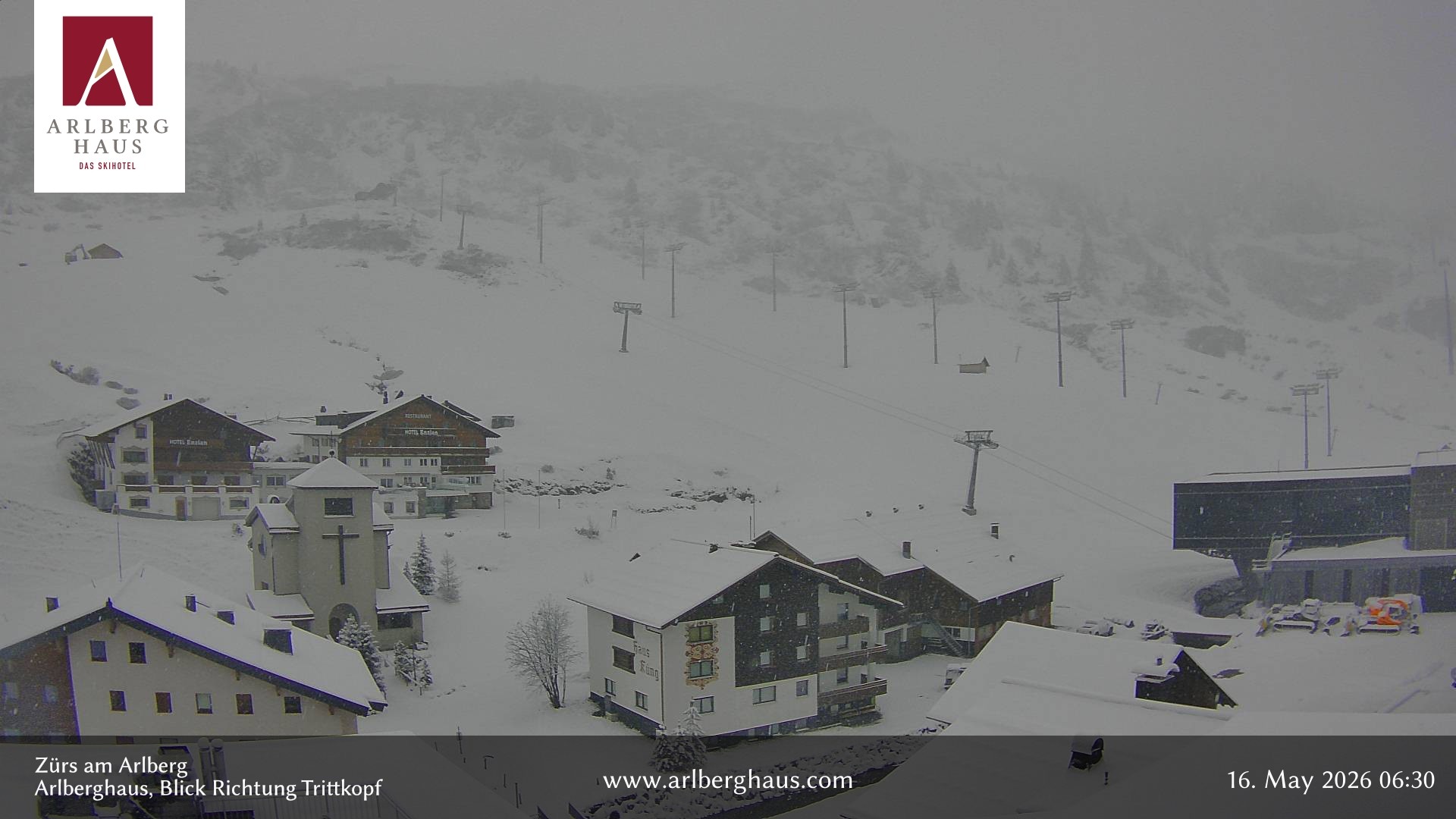 Archived image Webcam Arlberghaus at Zuers
