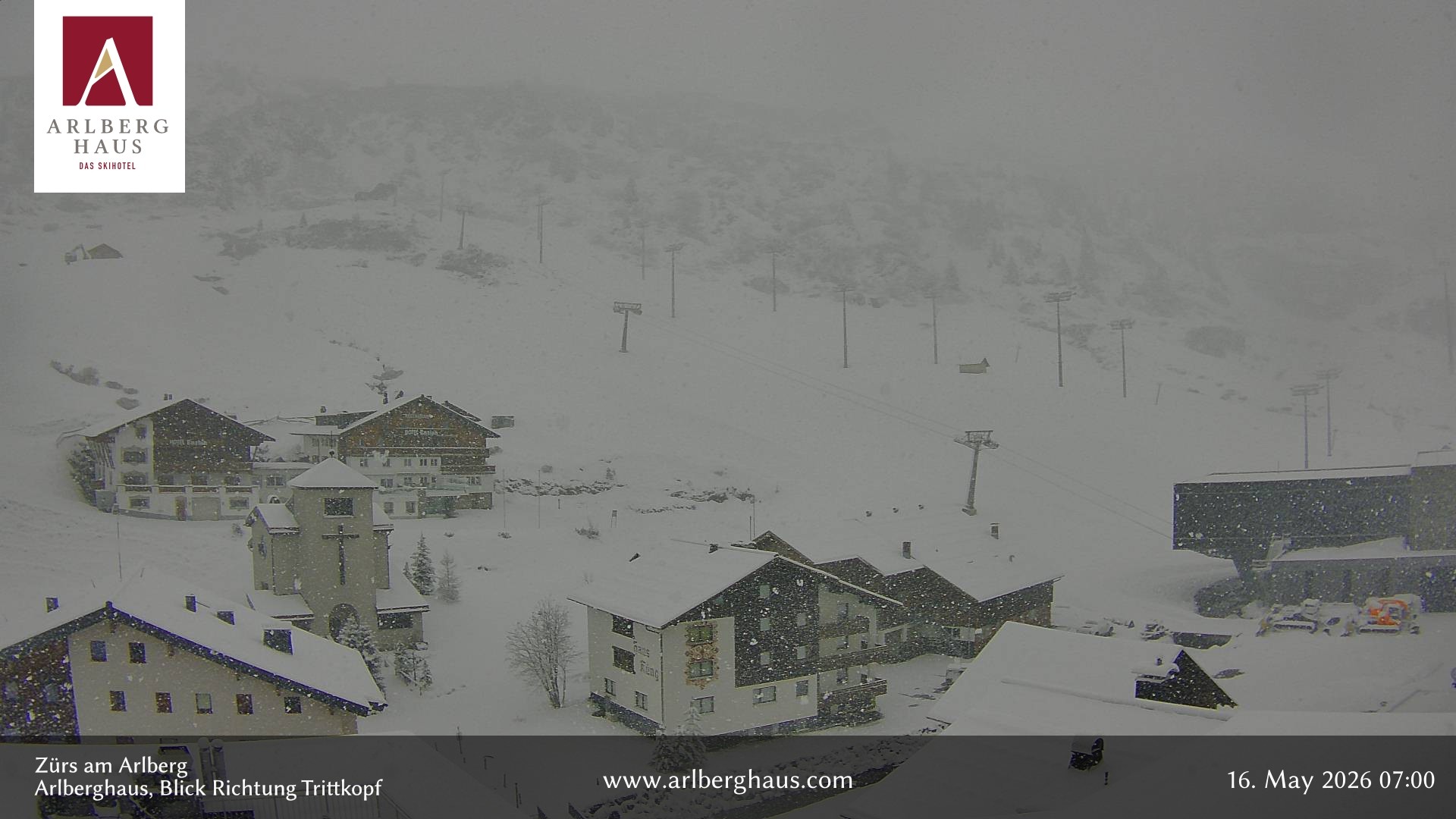 Archived image Webcam Arlberghaus at Zuers