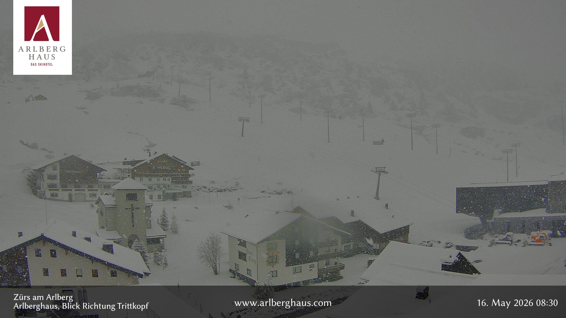 Archived image Webcam Arlberghaus at Zuers