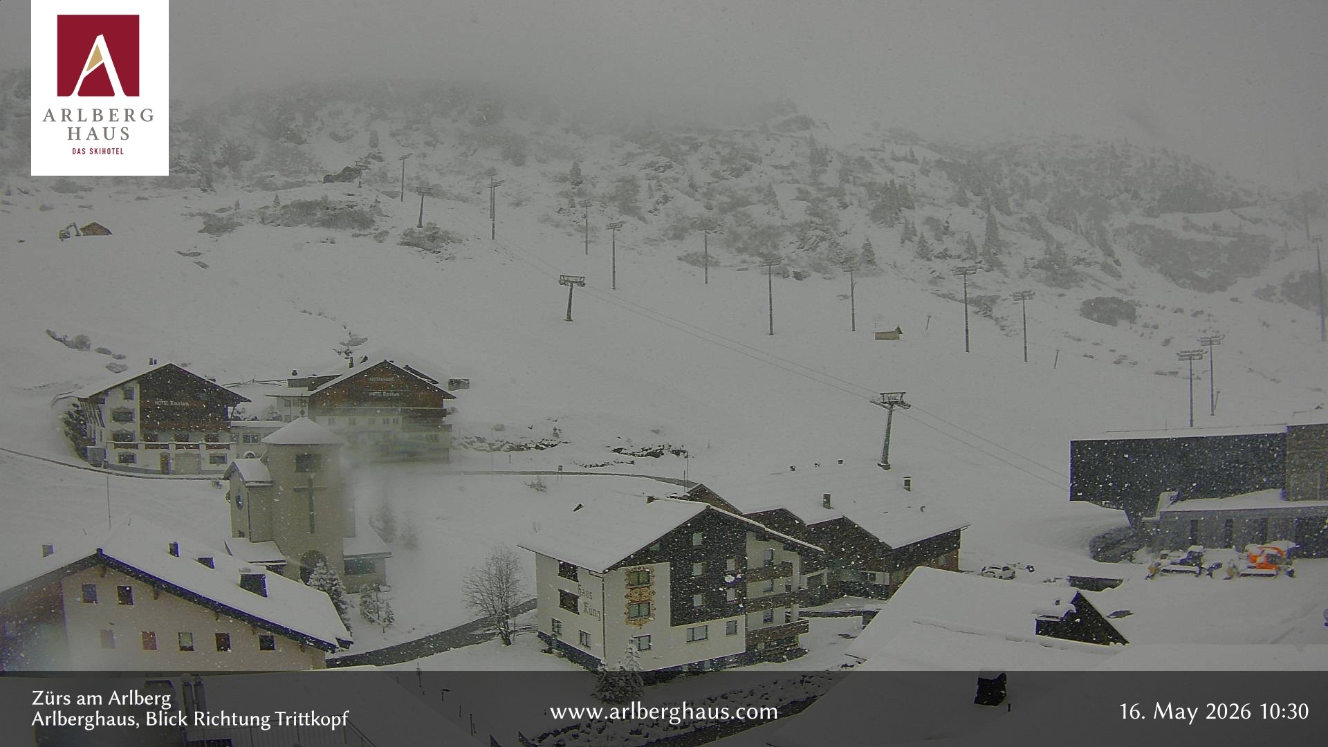 Archived image Webcam Arlberghaus at Zuers