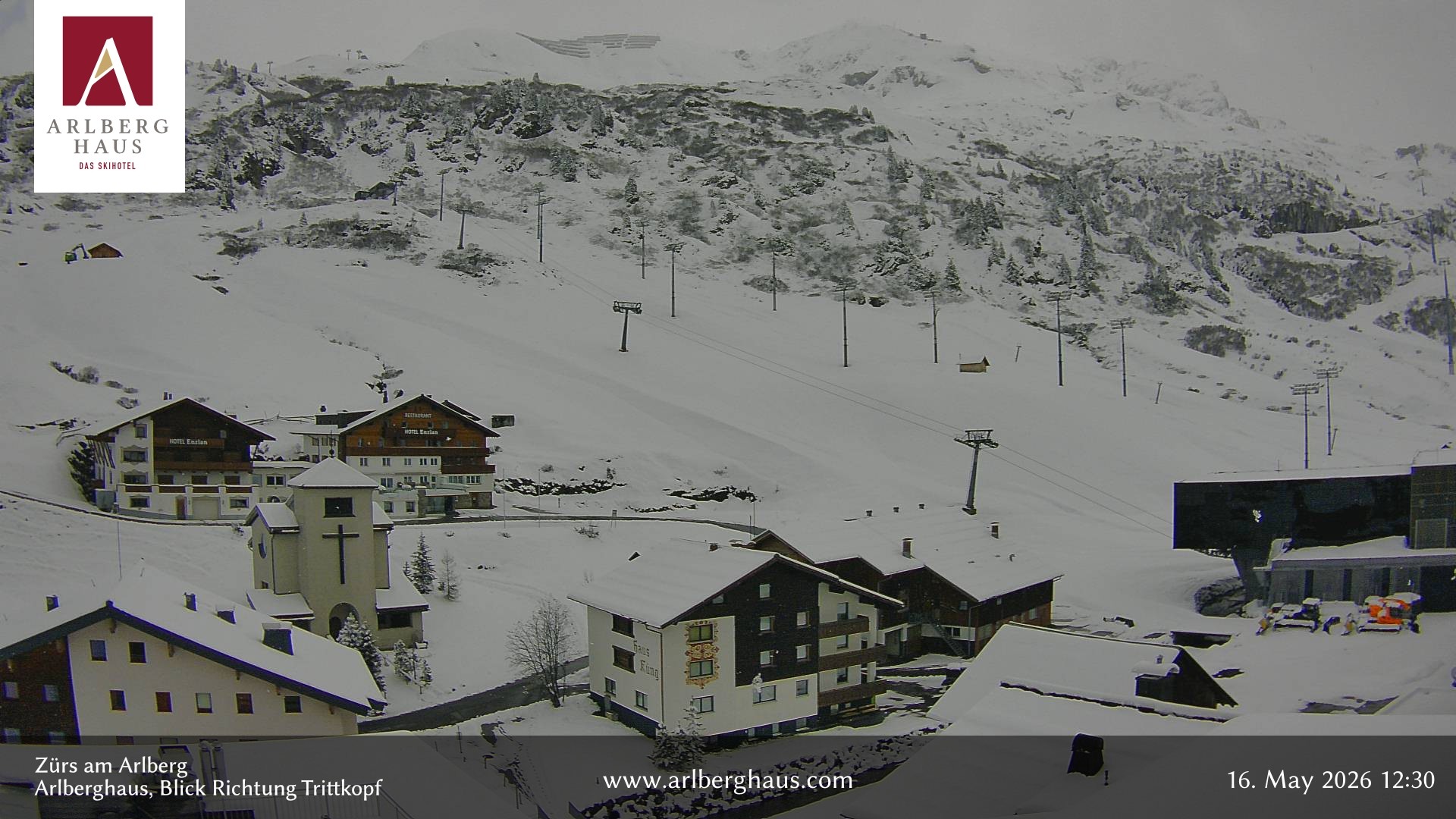 Archiv Foto Webcam Zürs: Hotel Arlberghaus