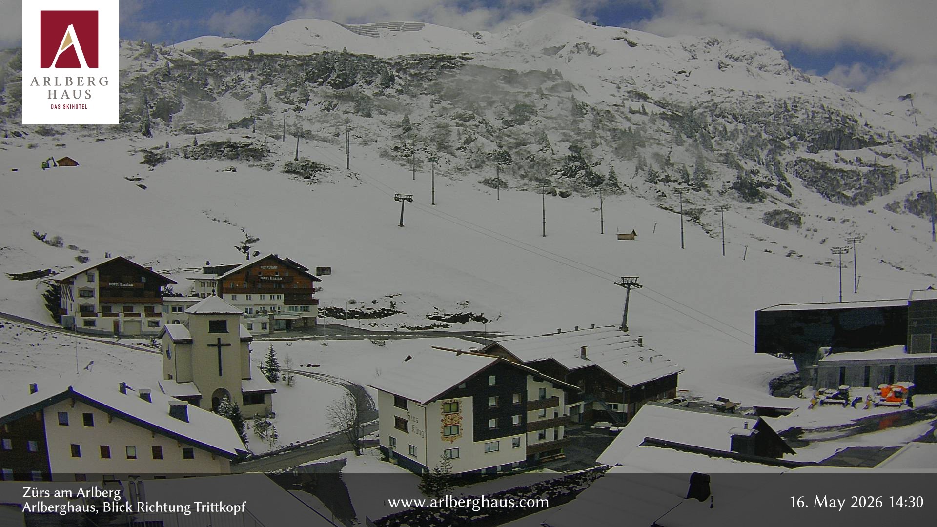 Archiv Foto Webcam Zürs: Hotel Arlberghaus