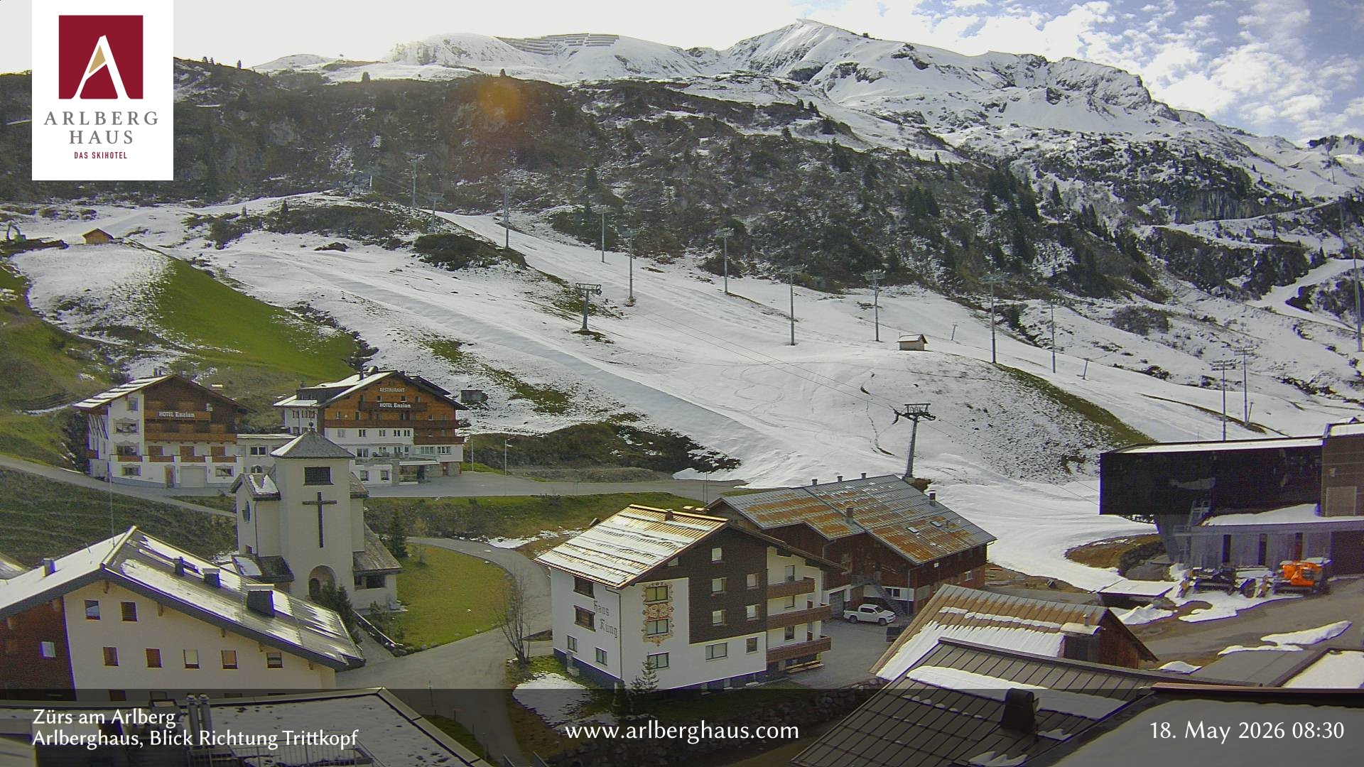 Archiv Foto Webcam Zürs: Hotel Arlberghaus