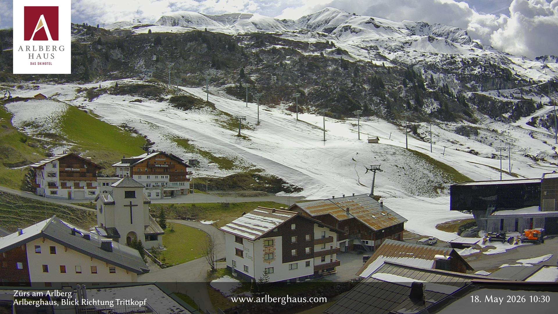 Archiv Foto Webcam Zürs: Hotel Arlberghaus