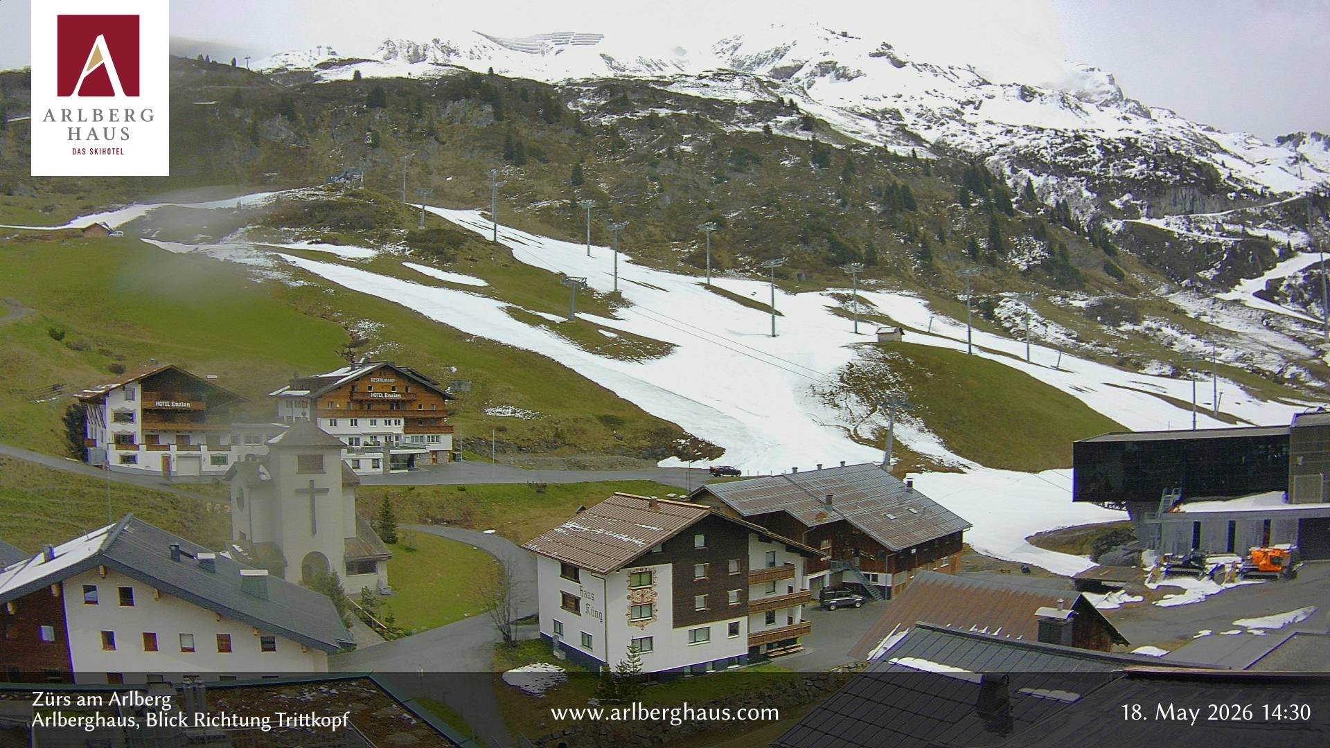 Archiv Foto Webcam Zürs: Hotel Arlberghaus