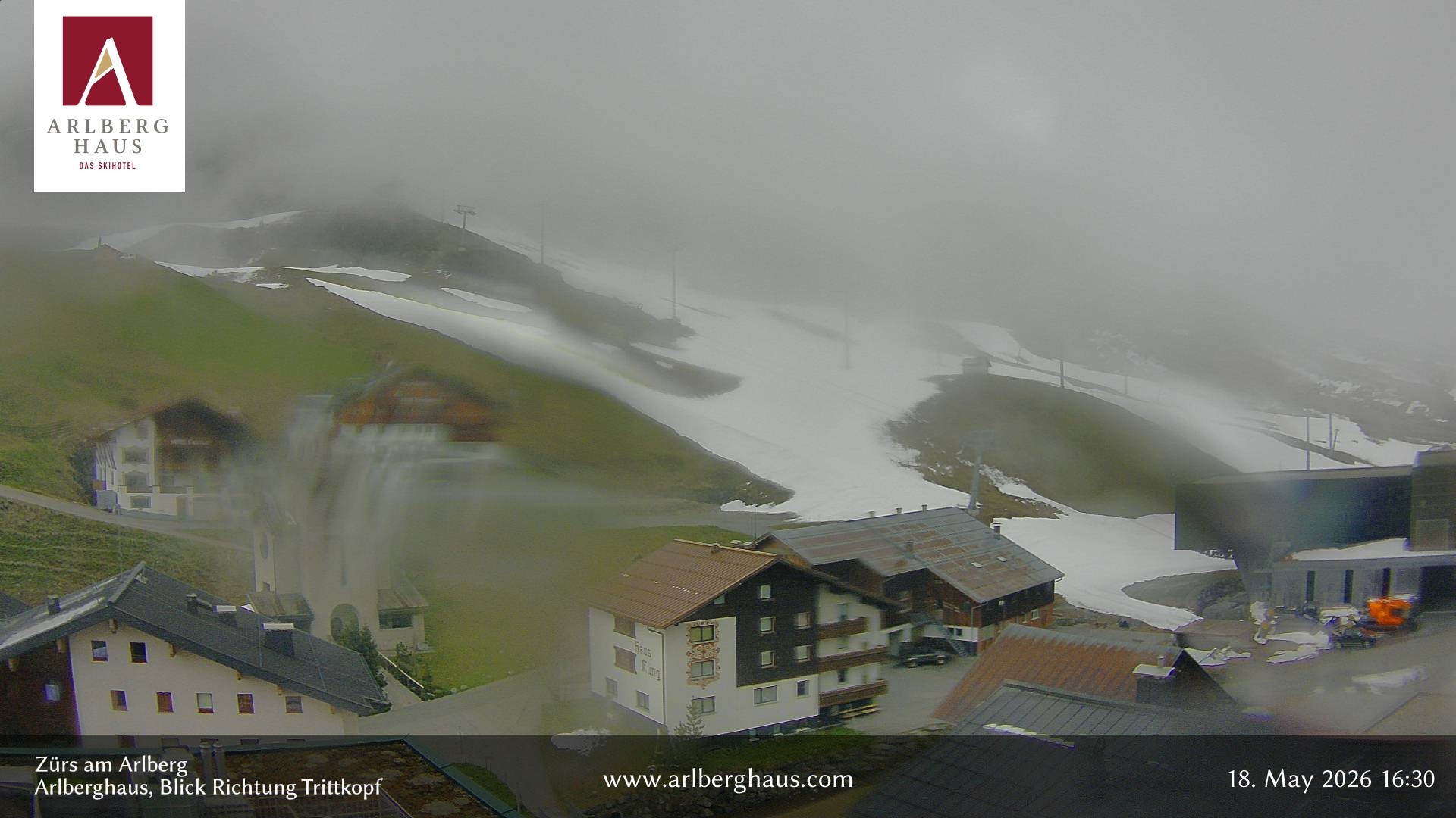 Archiv Foto Webcam Zürs: Hotel Arlberghaus