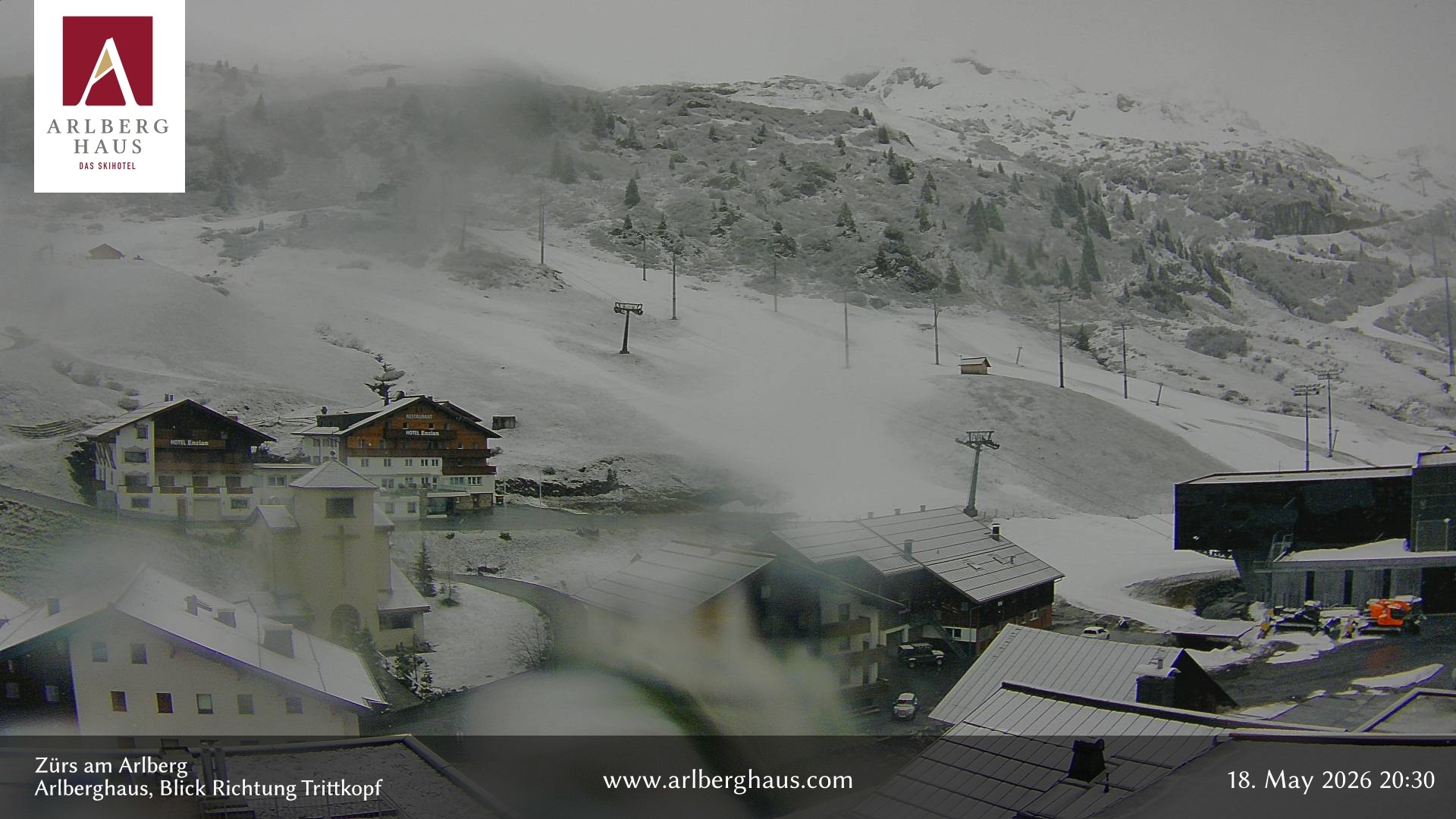 Archived image Webcam Arlberghaus at Zuers