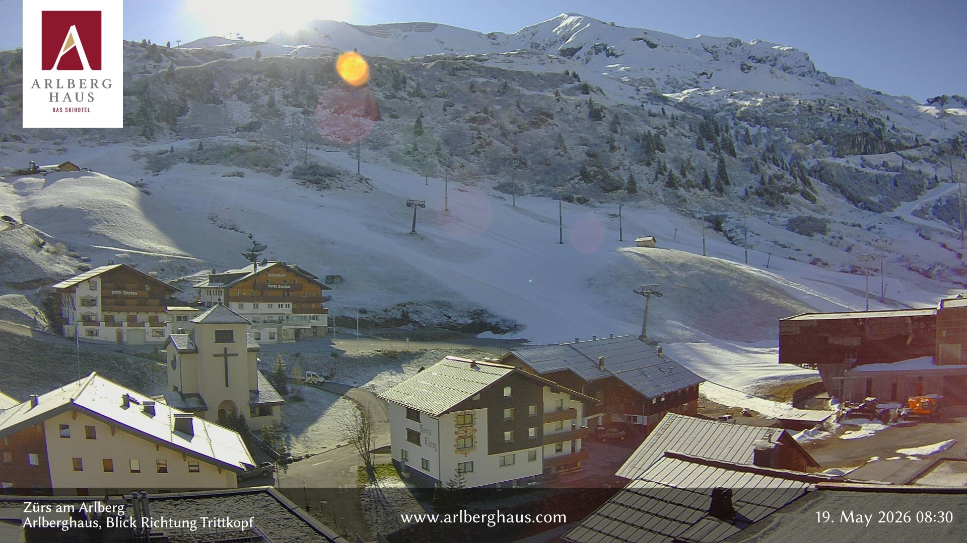 Archiv Foto Webcam Zürs: Hotel Arlberghaus