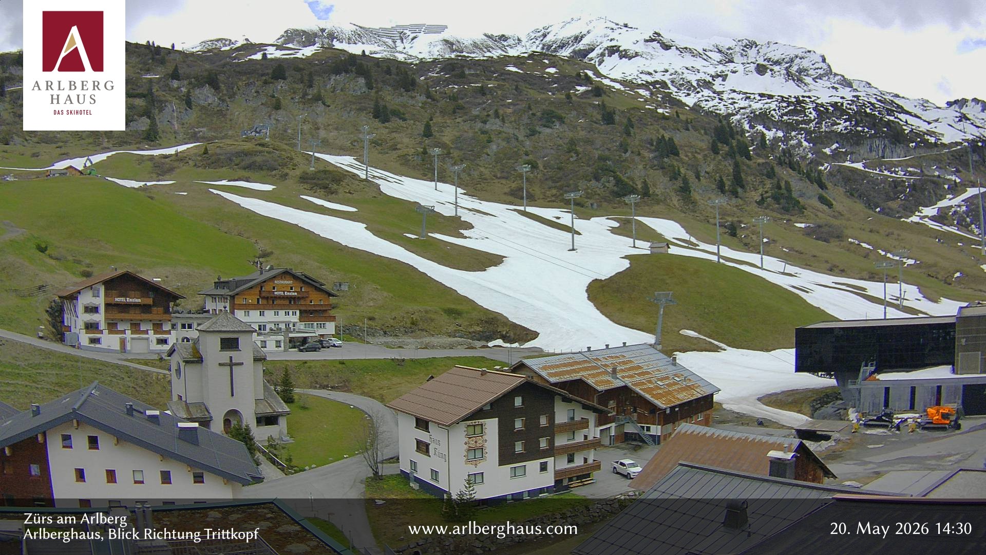 Archiv Foto Webcam Zürs: Hotel Arlberghaus