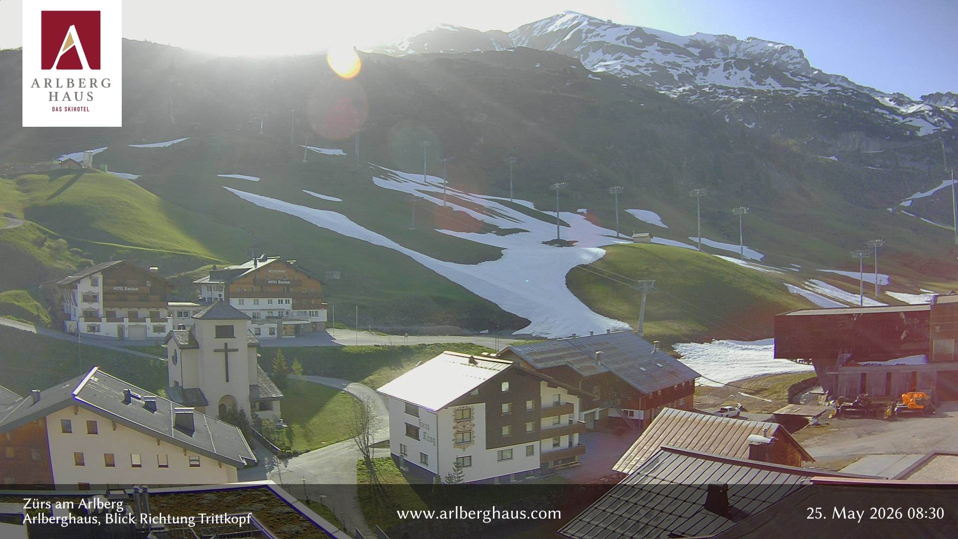 Archiv Foto Webcam Zürs: Hotel Arlberghaus