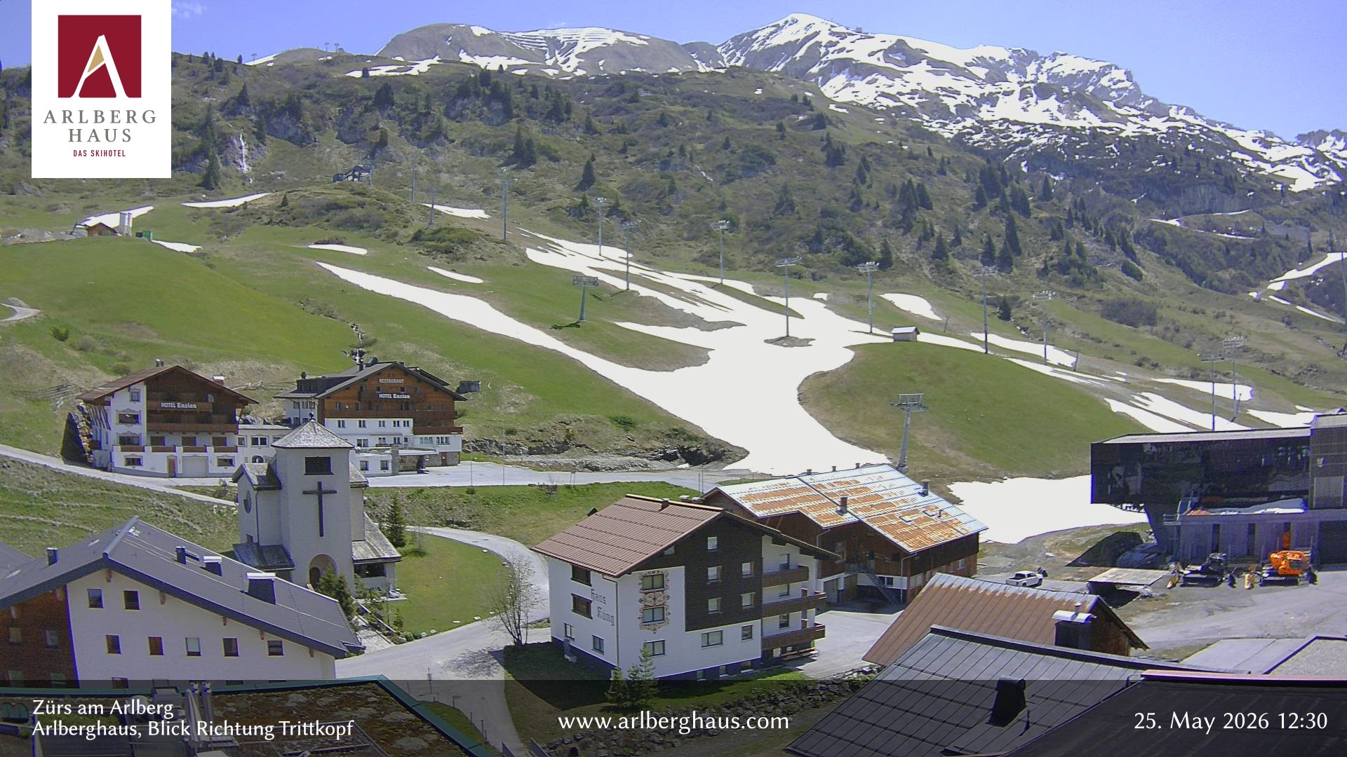 Archiv Foto Webcam Zürs: Hotel Arlberghaus