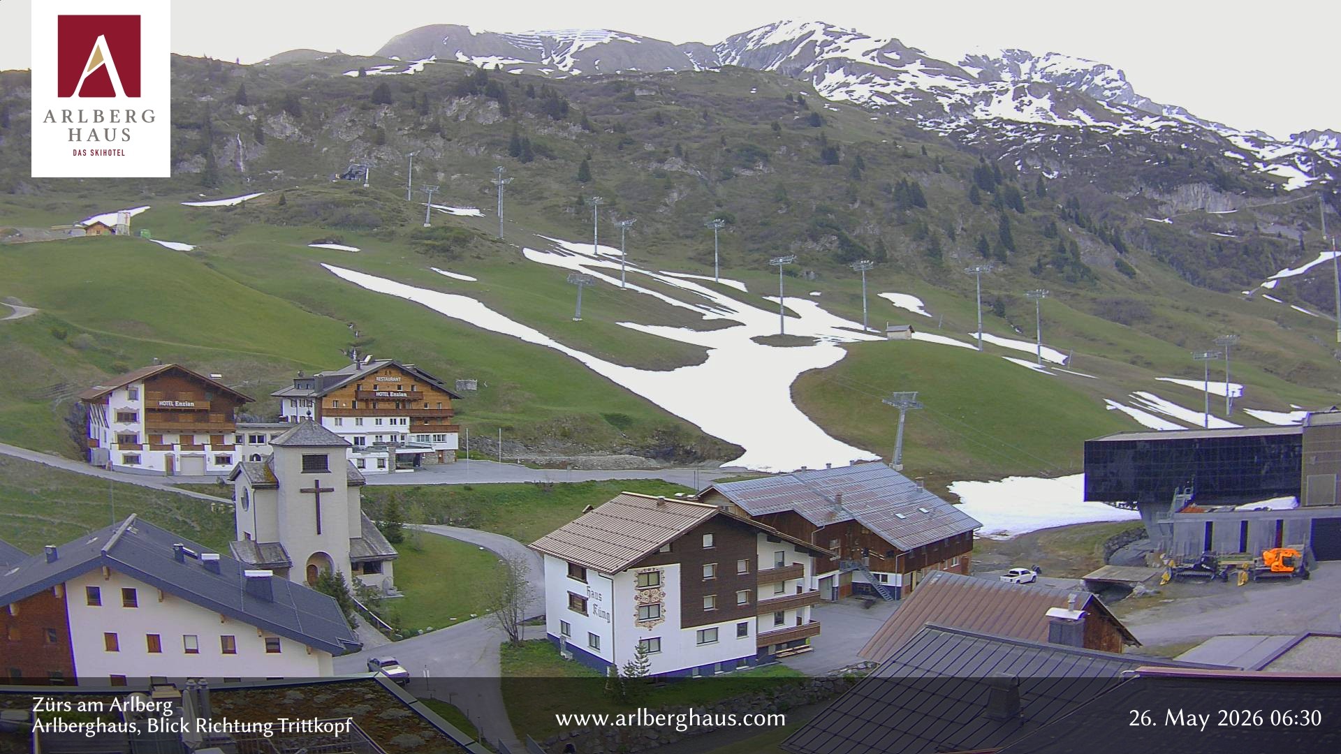 Archiv Foto Webcam Zürs: Hotel Arlberghaus