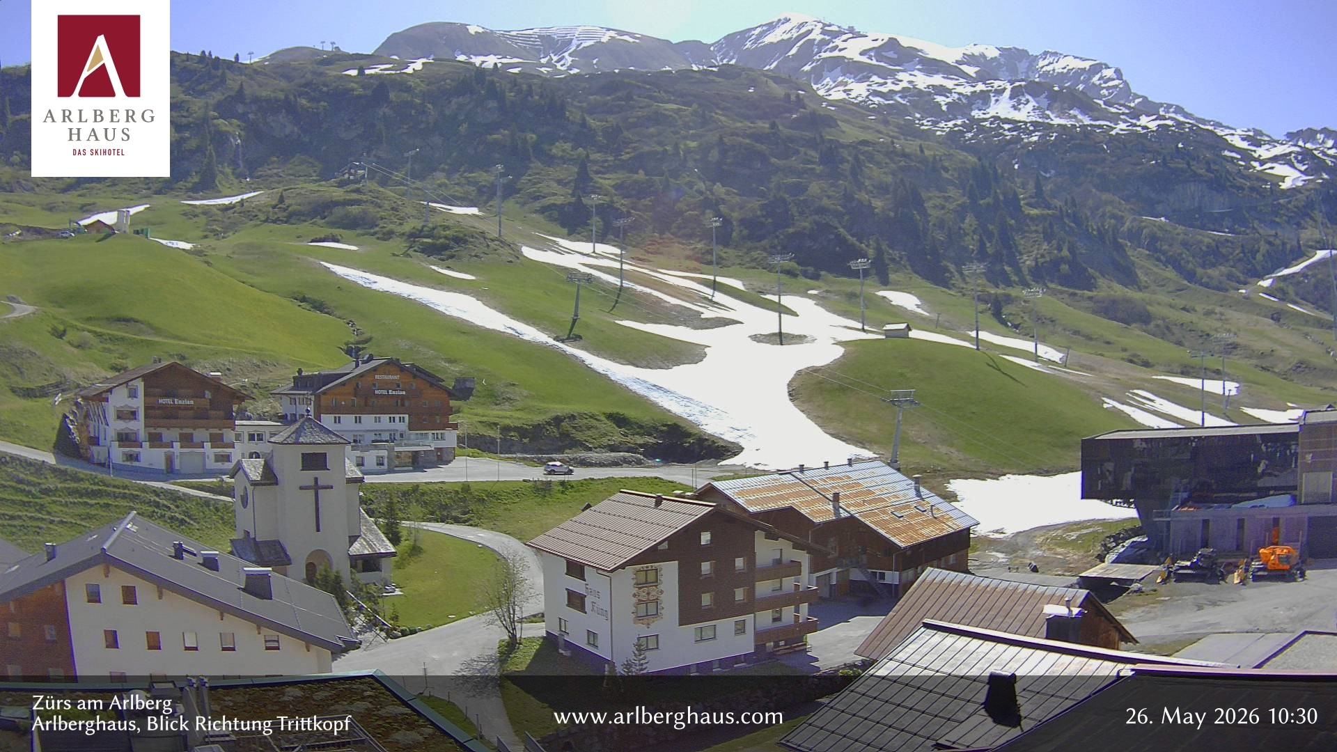 Archived image Webcam Arlberghaus at Zuers