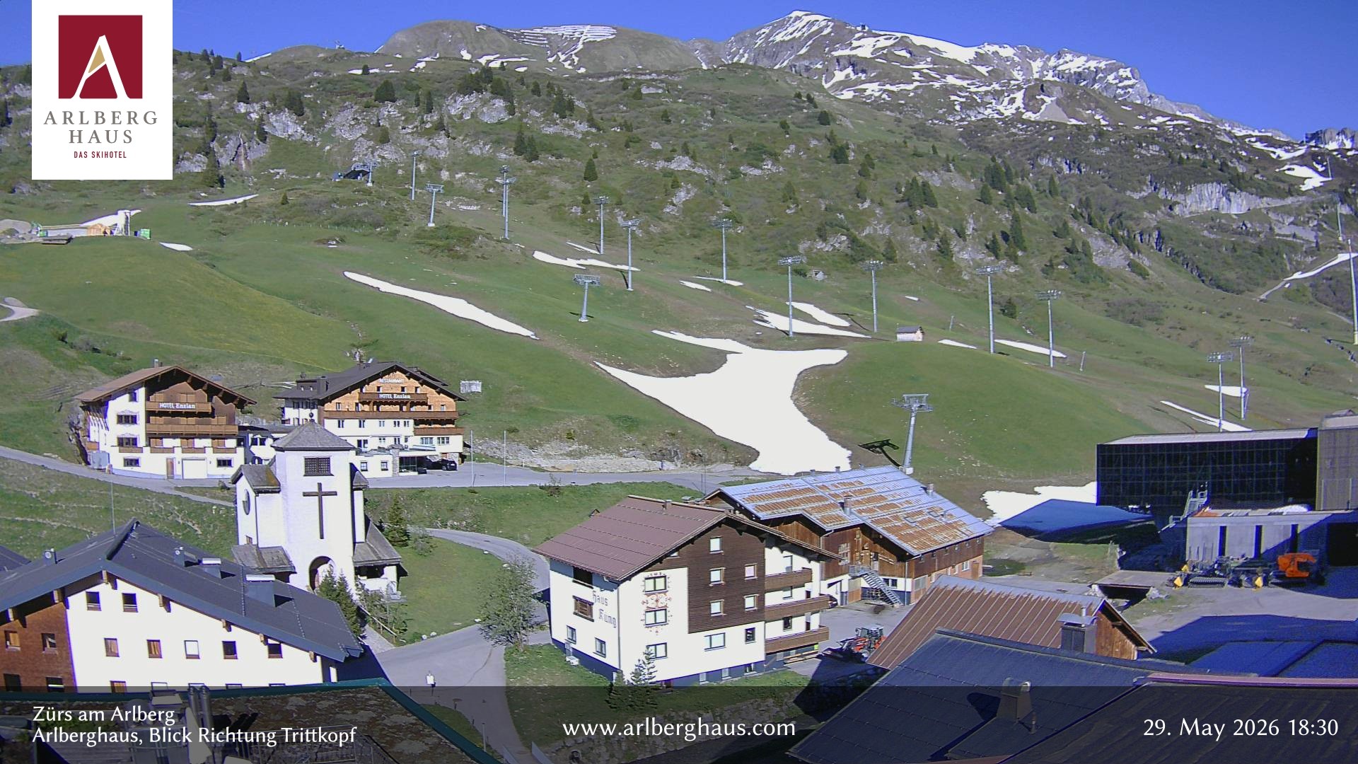 Archived image Webcam Arlberghaus at Zuers