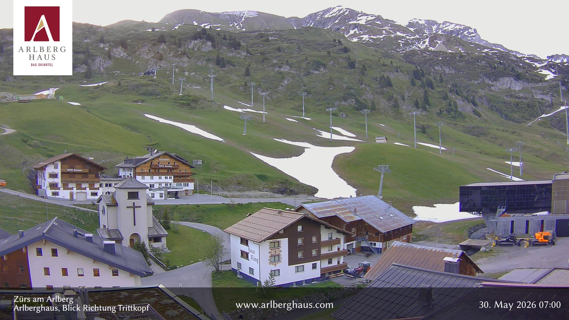 Archived image Webcam Arlberghaus at Zuers