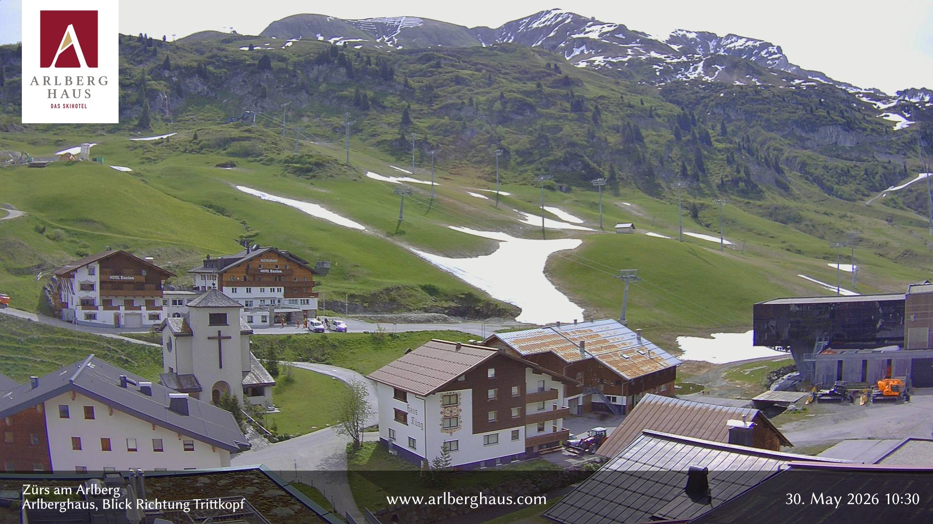 Archived image Webcam Arlberghaus at Zuers