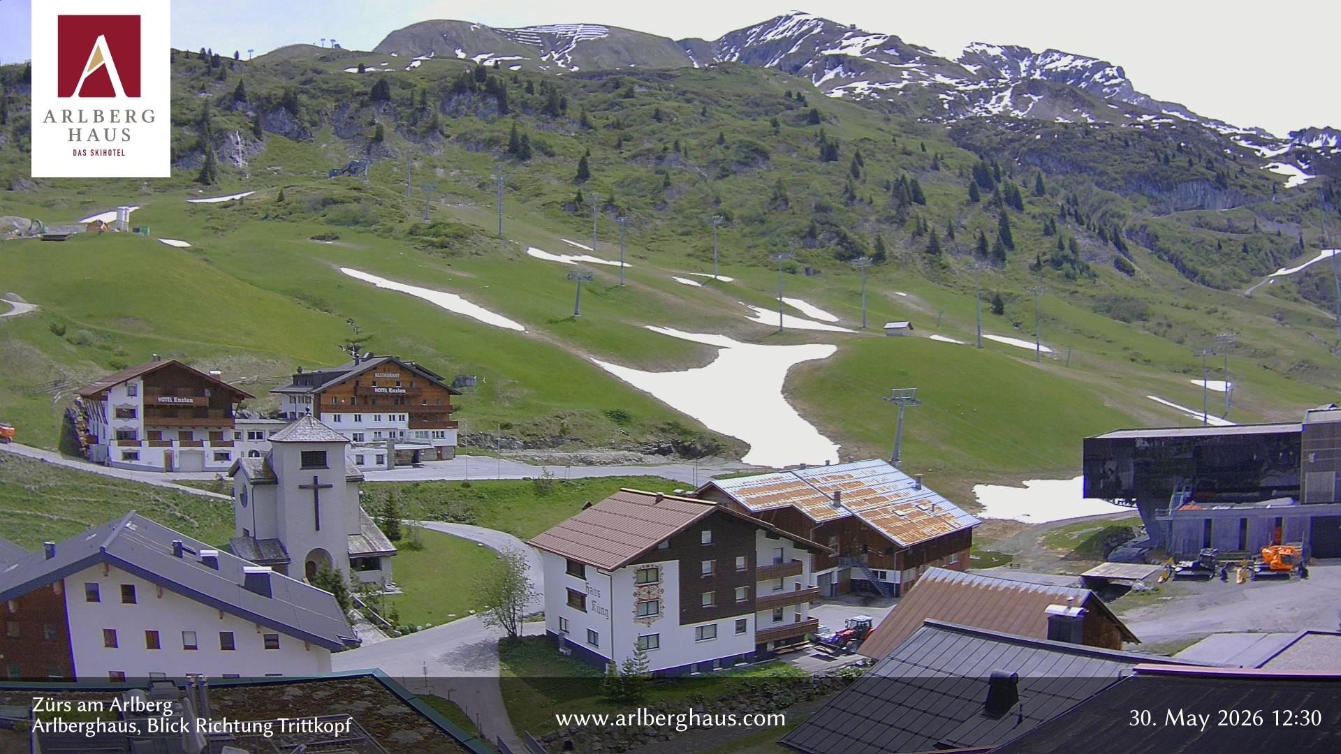 Archived image Webcam Arlberghaus at Zuers