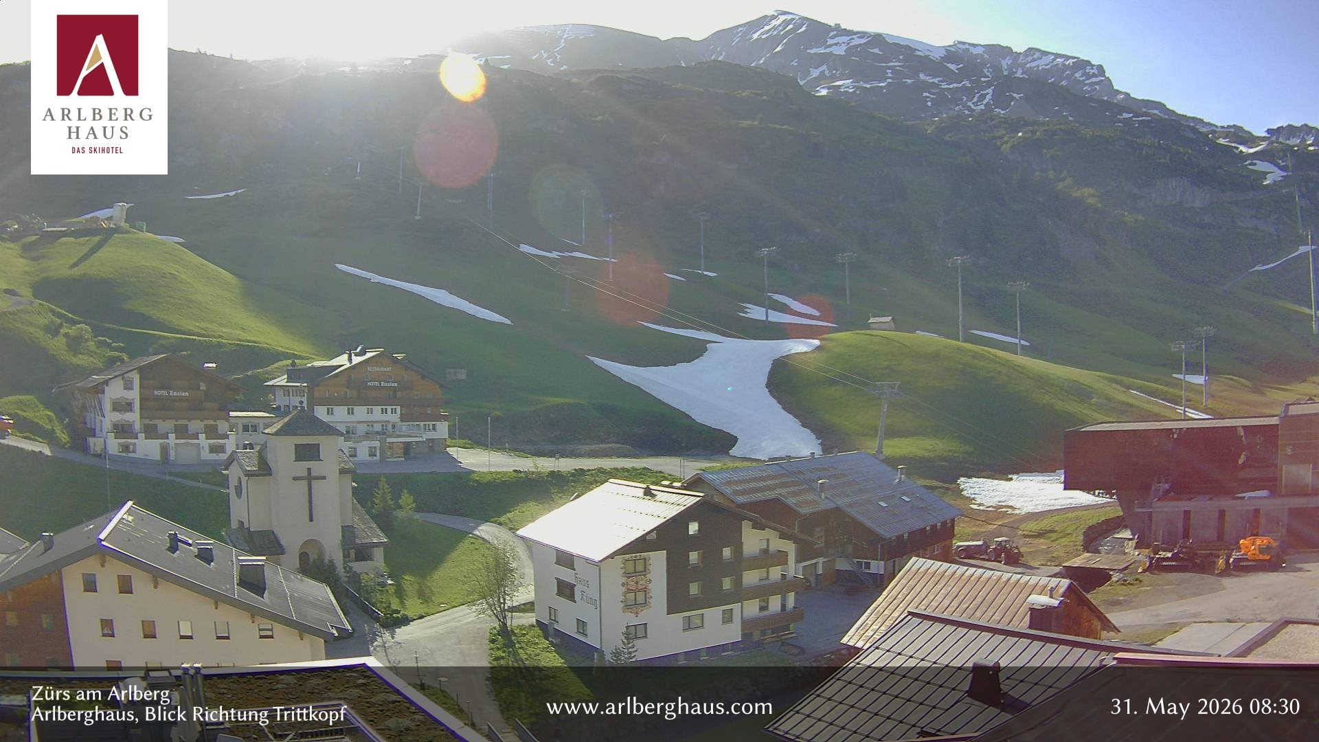 Archiv Foto Webcam Zürs: Hotel Arlberghaus