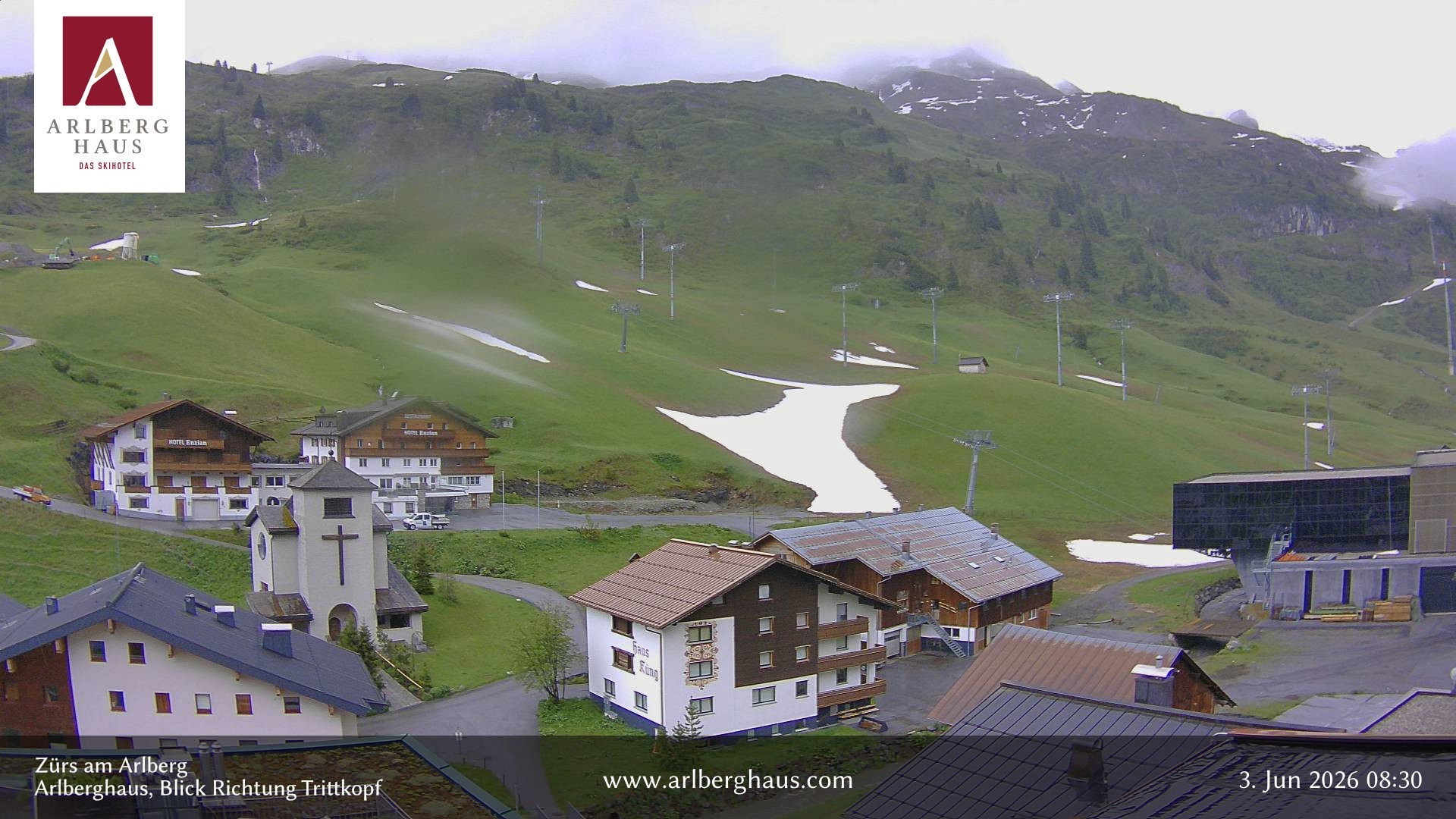 Archiv Foto Webcam Zürs: Hotel Arlberghaus