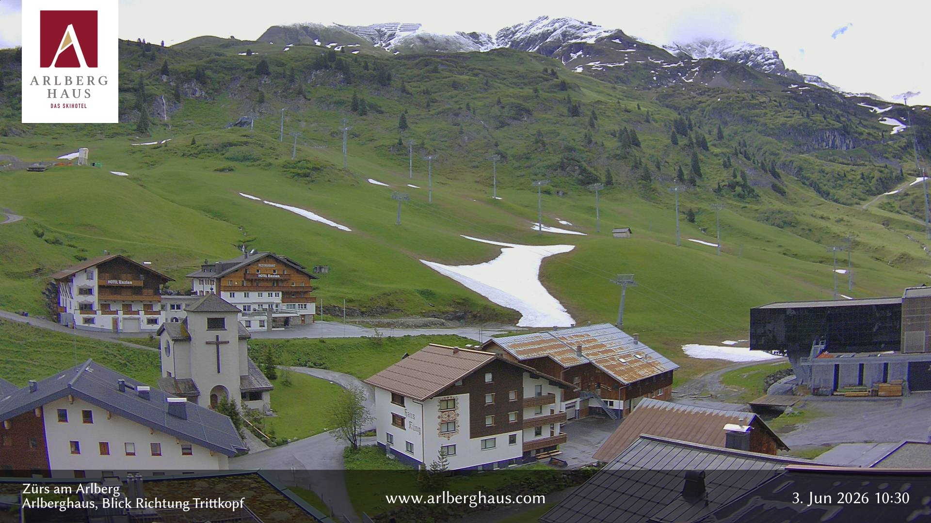 Archiv Foto Webcam Zürs: Hotel Arlberghaus