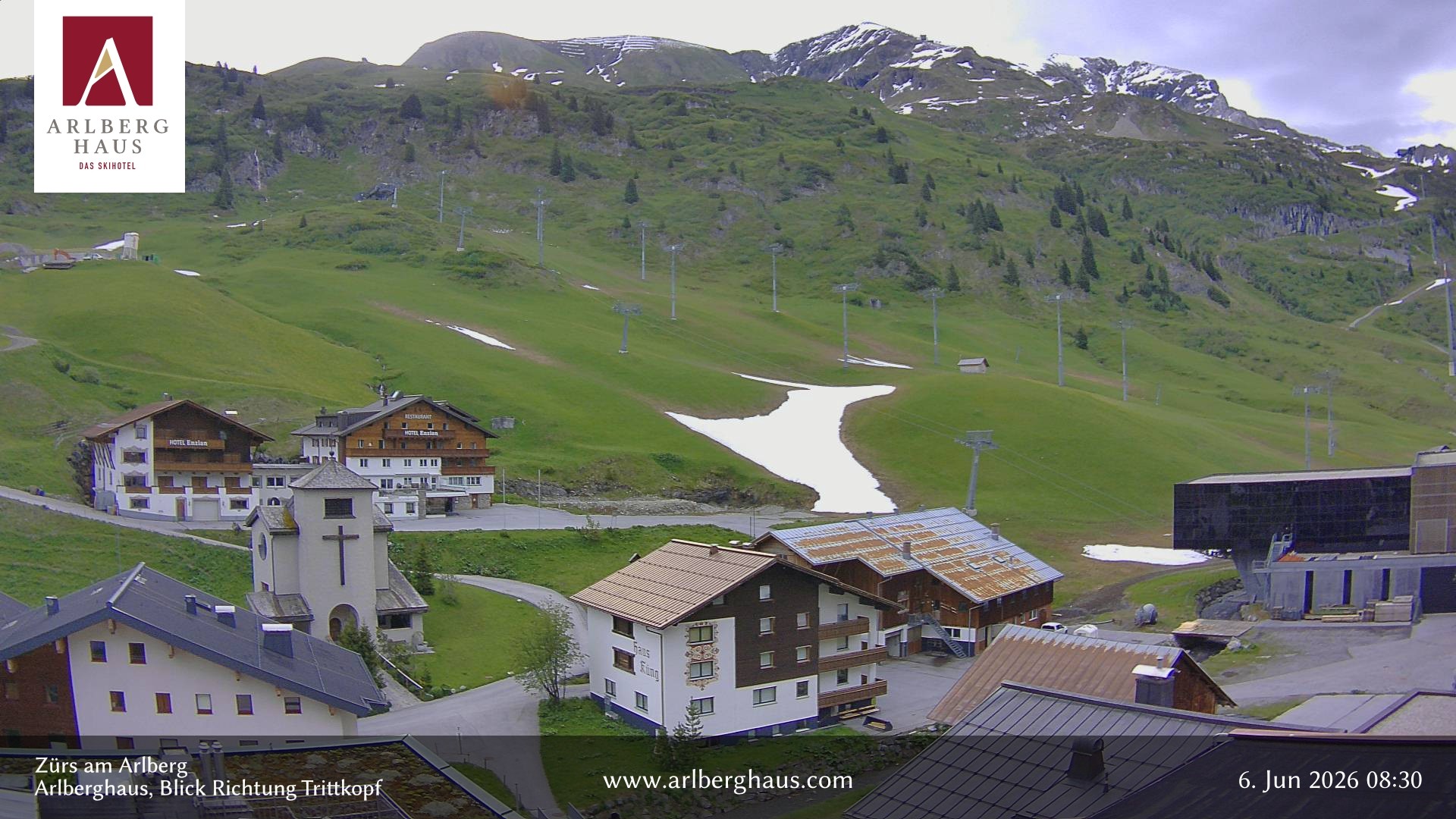 Archiv Foto Webcam Zürs: Hotel Arlberghaus