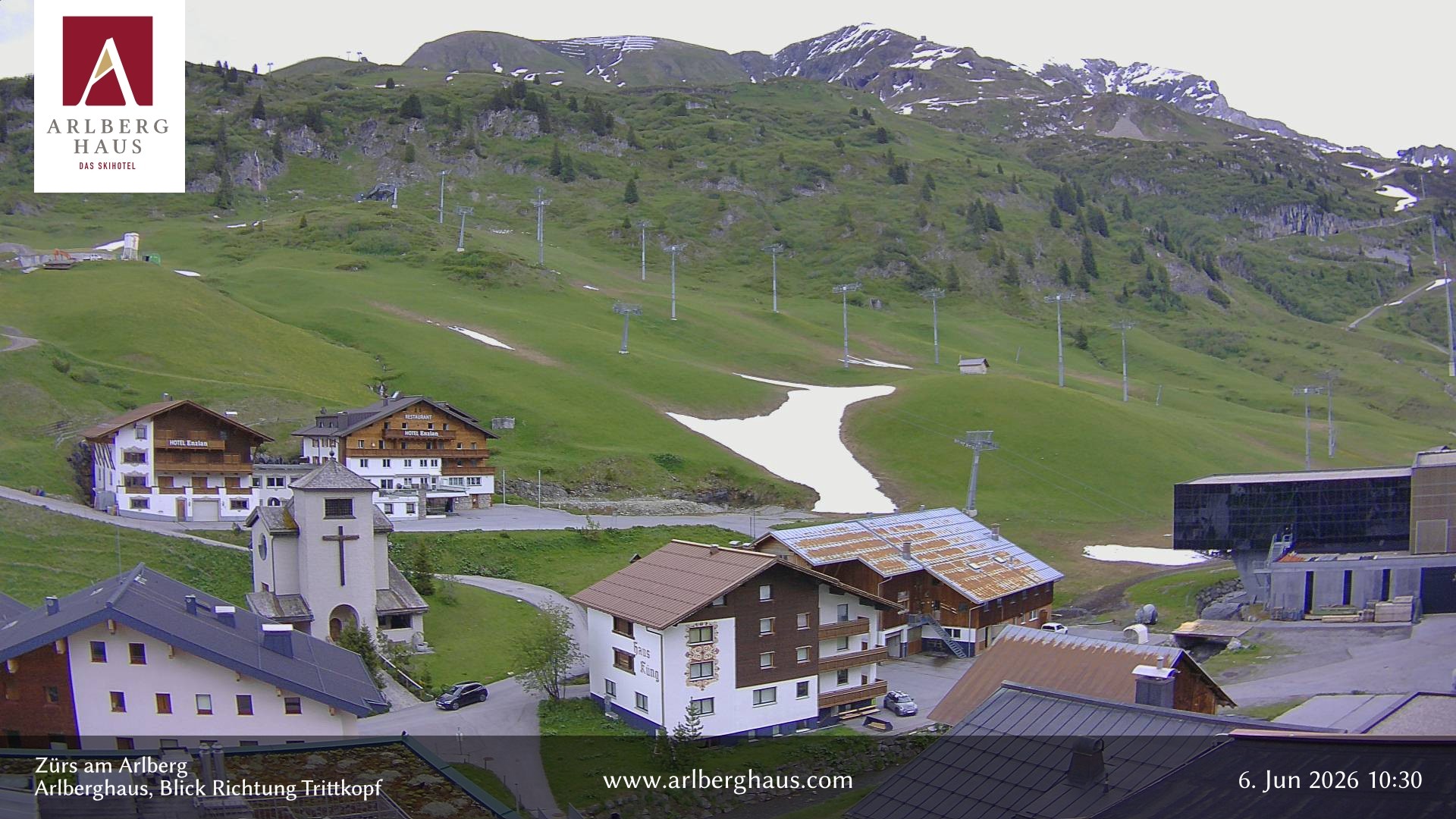 Archiv Foto Webcam Zürs: Hotel Arlberghaus