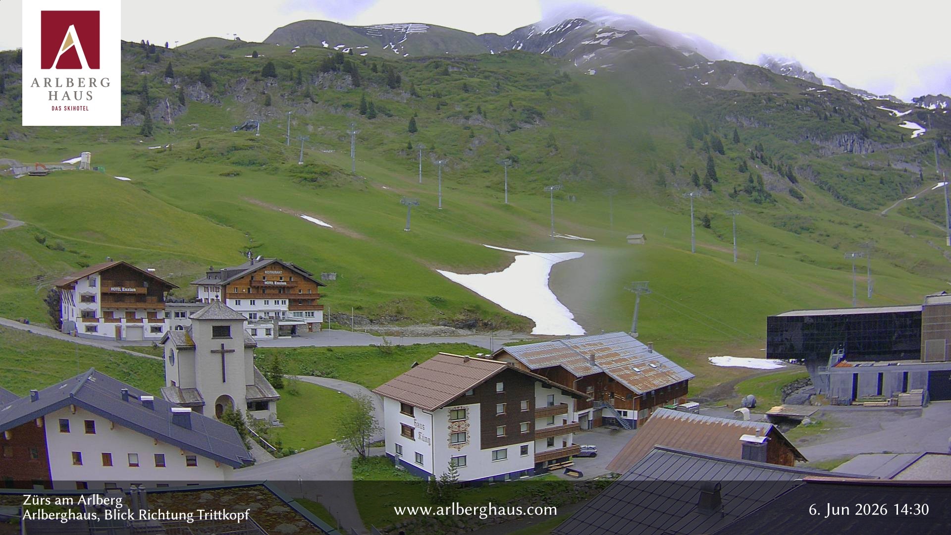 Archiv Foto Webcam Zürs: Hotel Arlberghaus