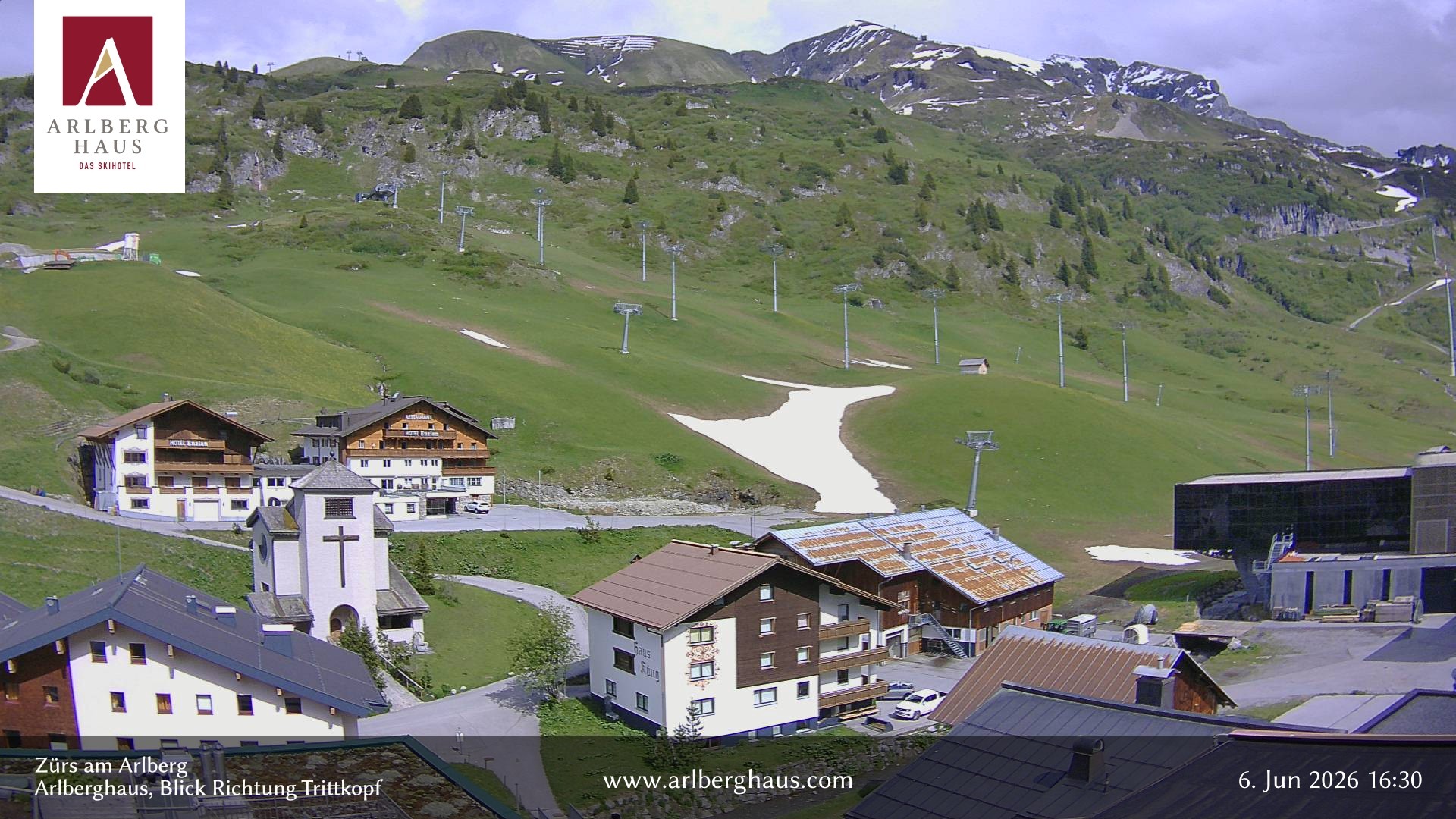 Archiv Foto Webcam Zürs: Hotel Arlberghaus