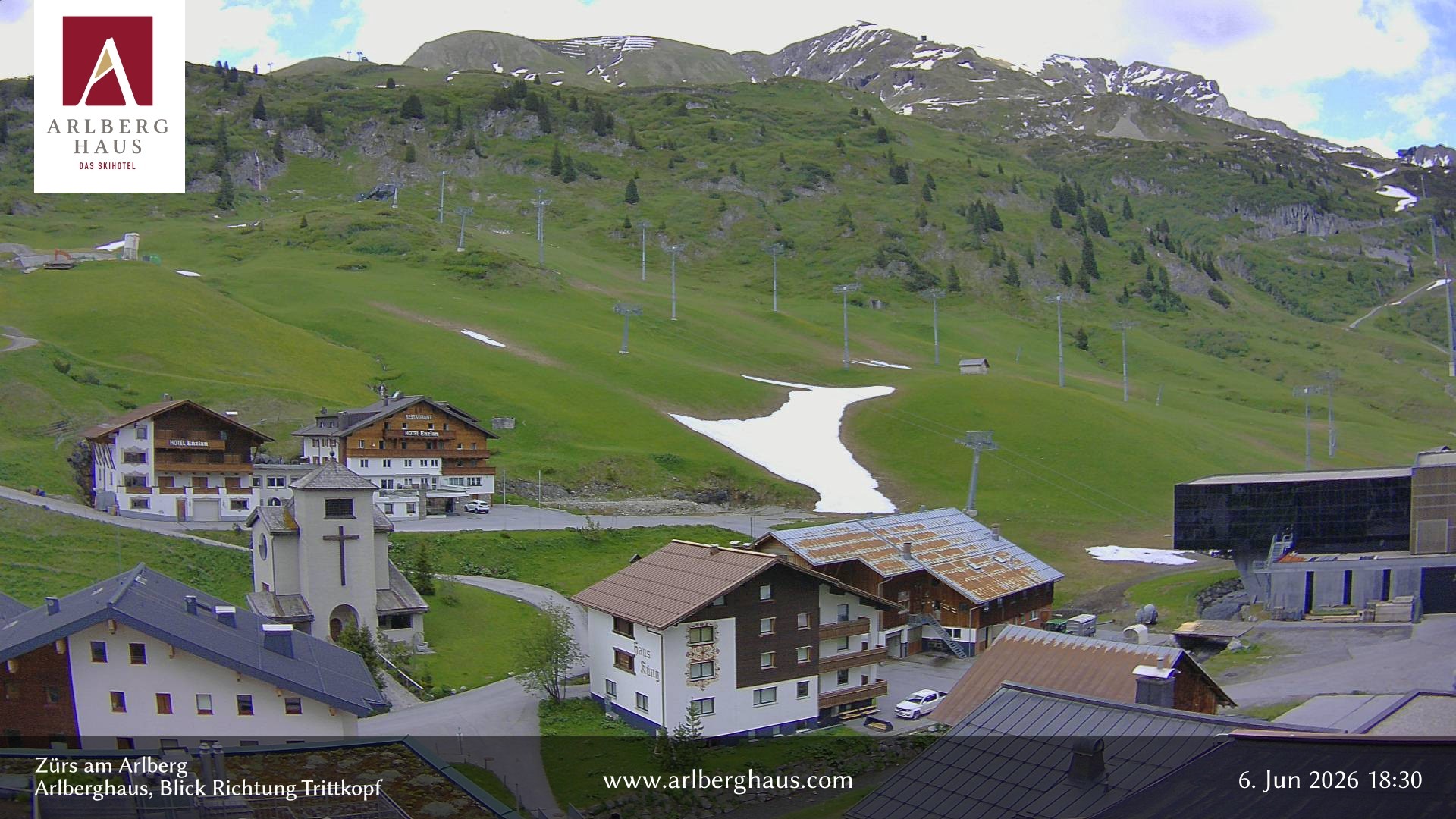 Archiv Foto Webcam Zürs: Hotel Arlberghaus