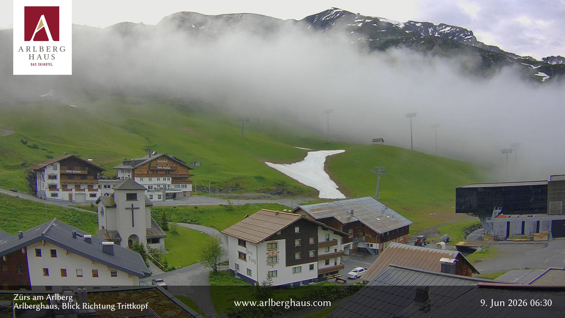 Archiv Foto Webcam Zürs: Hotel Arlberghaus
