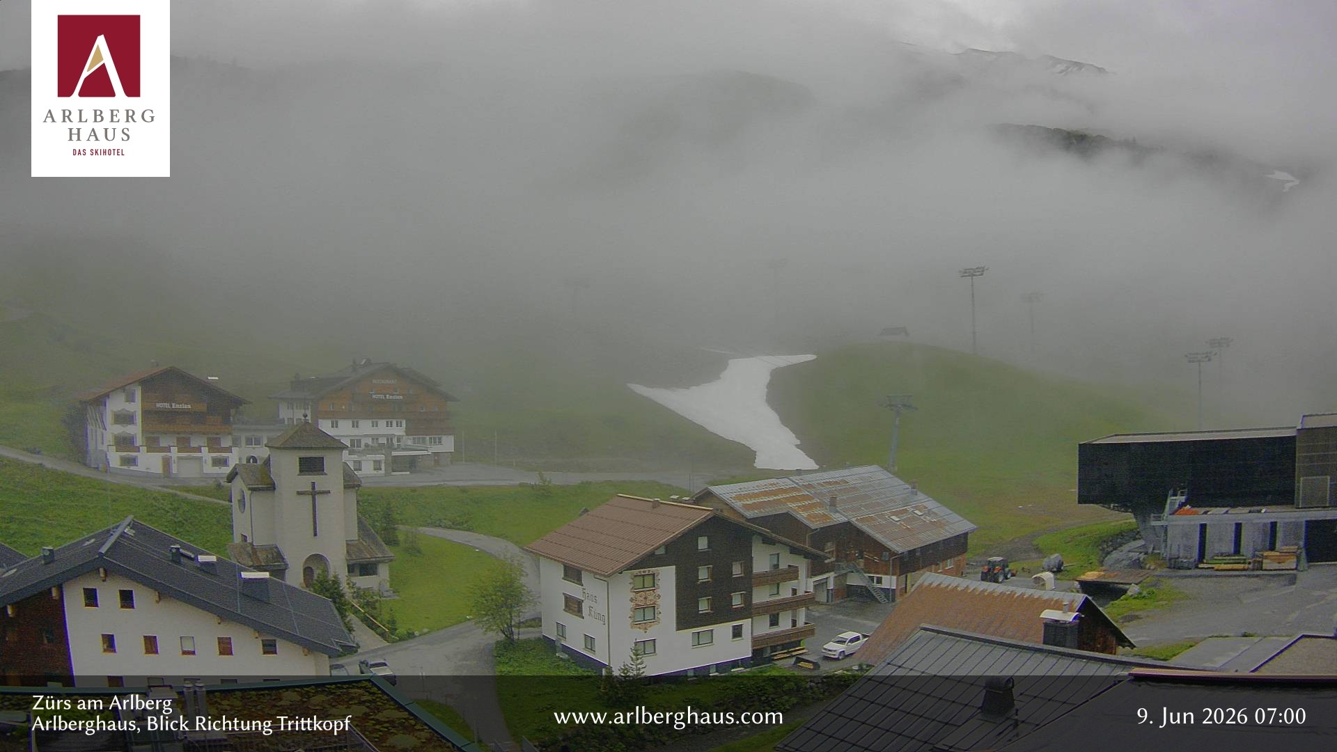 Archiv Foto Webcam Zürs: Hotel Arlberghaus